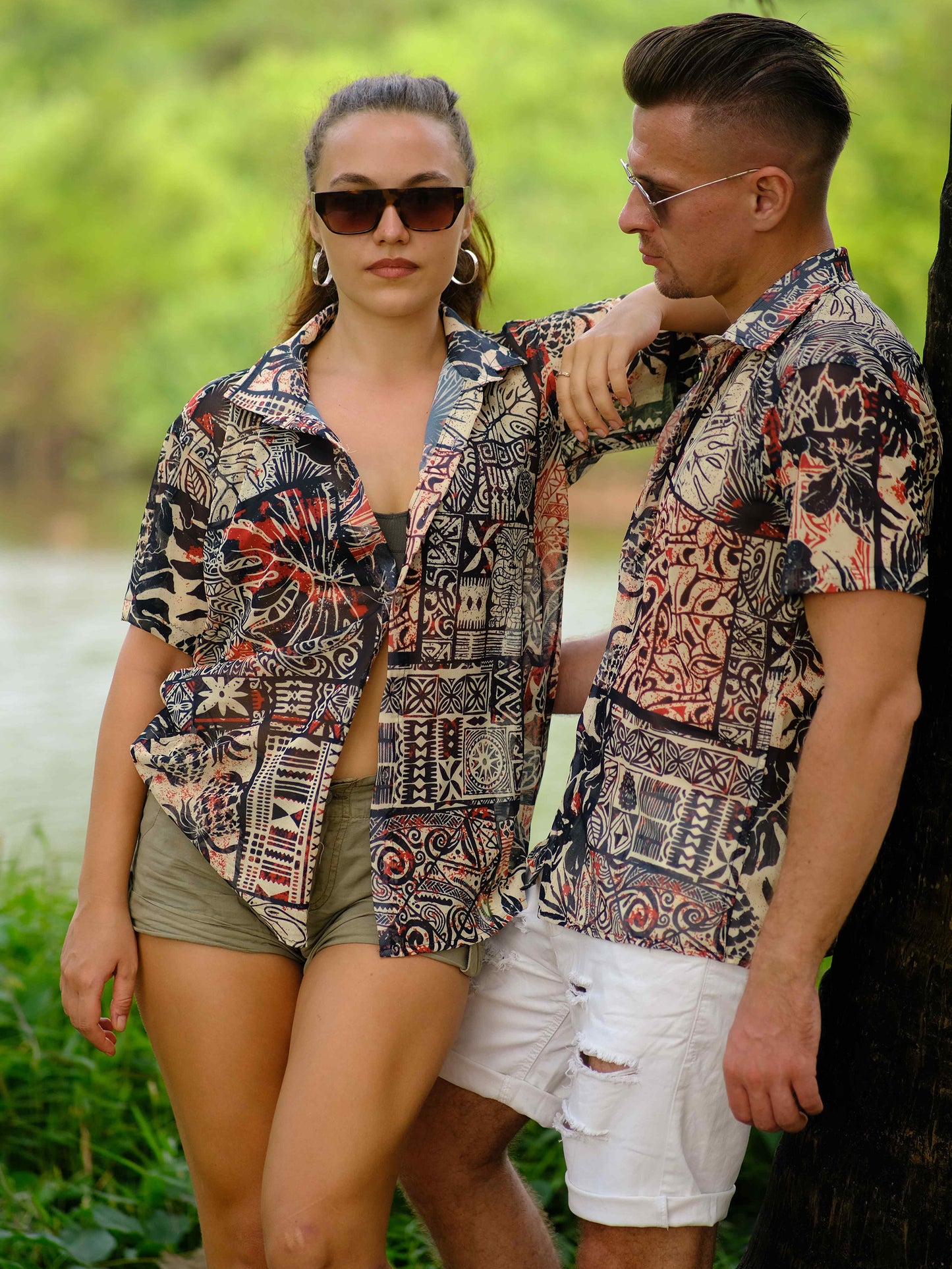 Men's Nomadic Tribal Travel Printed Shirt