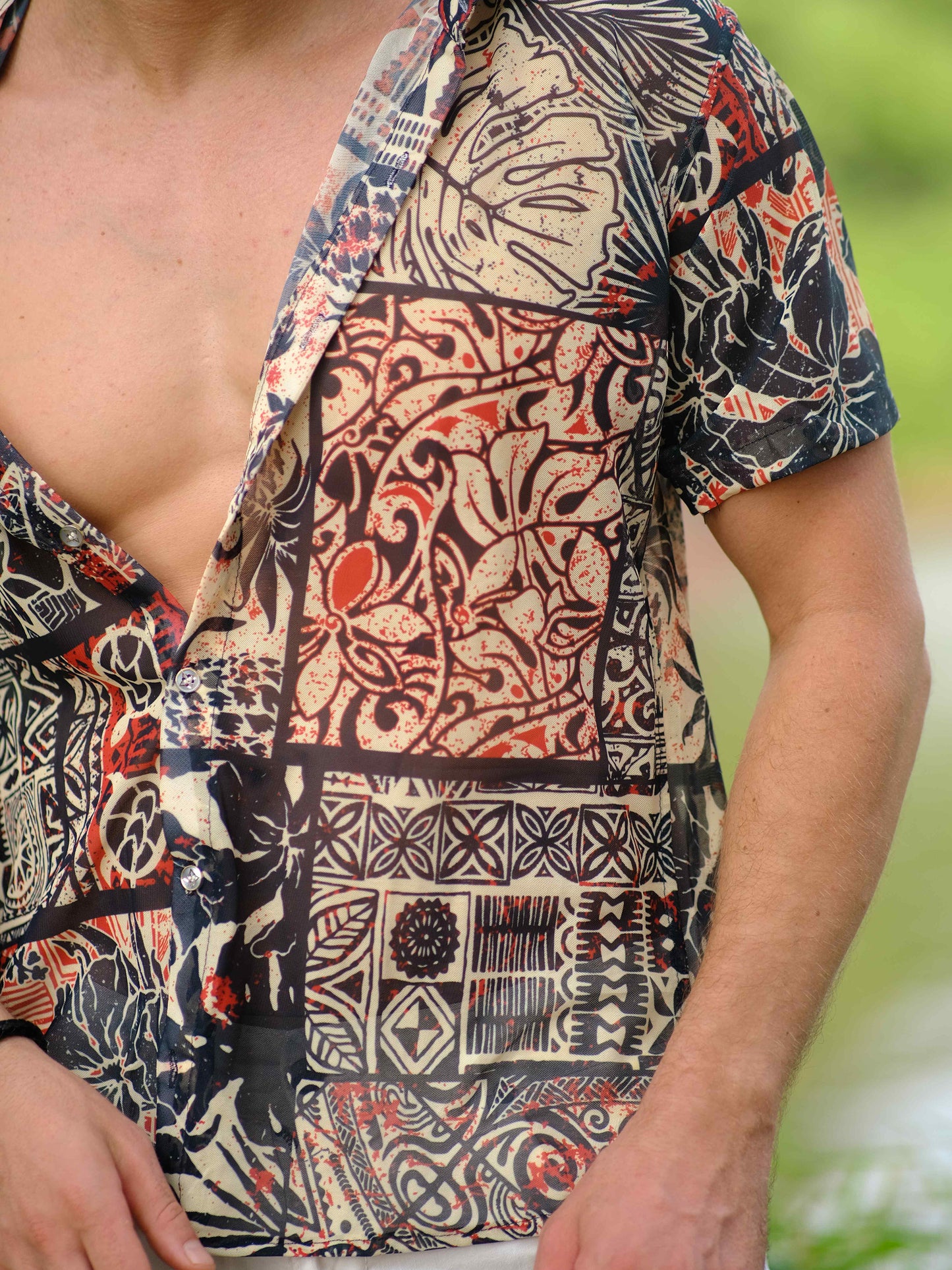 Men's Nomadic Tribal Travel Printed Shirt