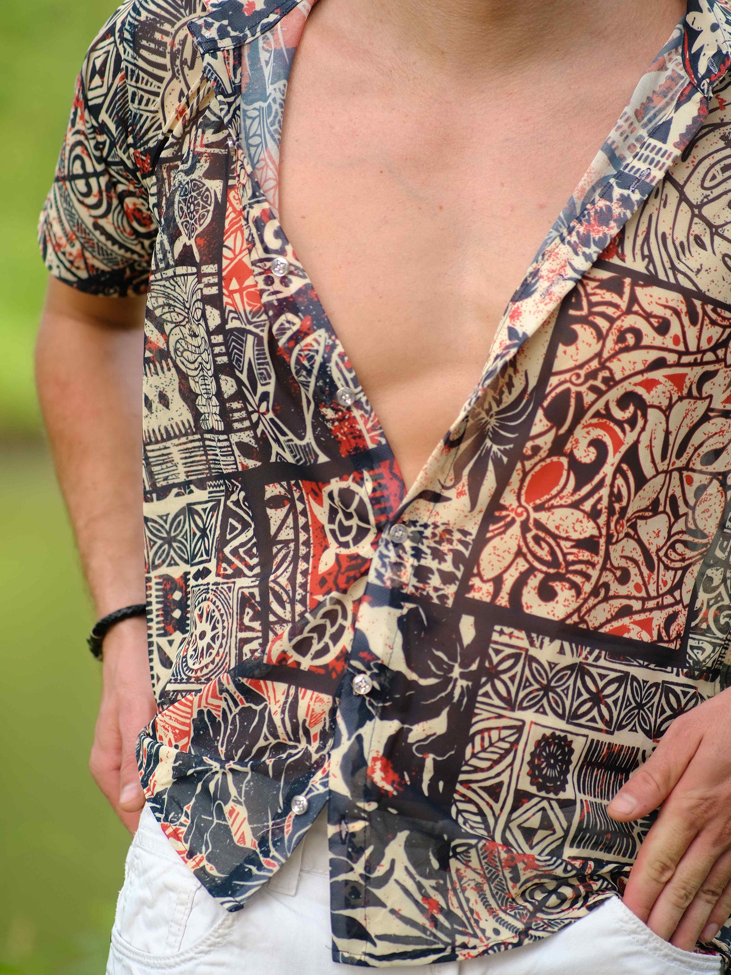 Men's Nomadic Tribal Travel Printed Shirt