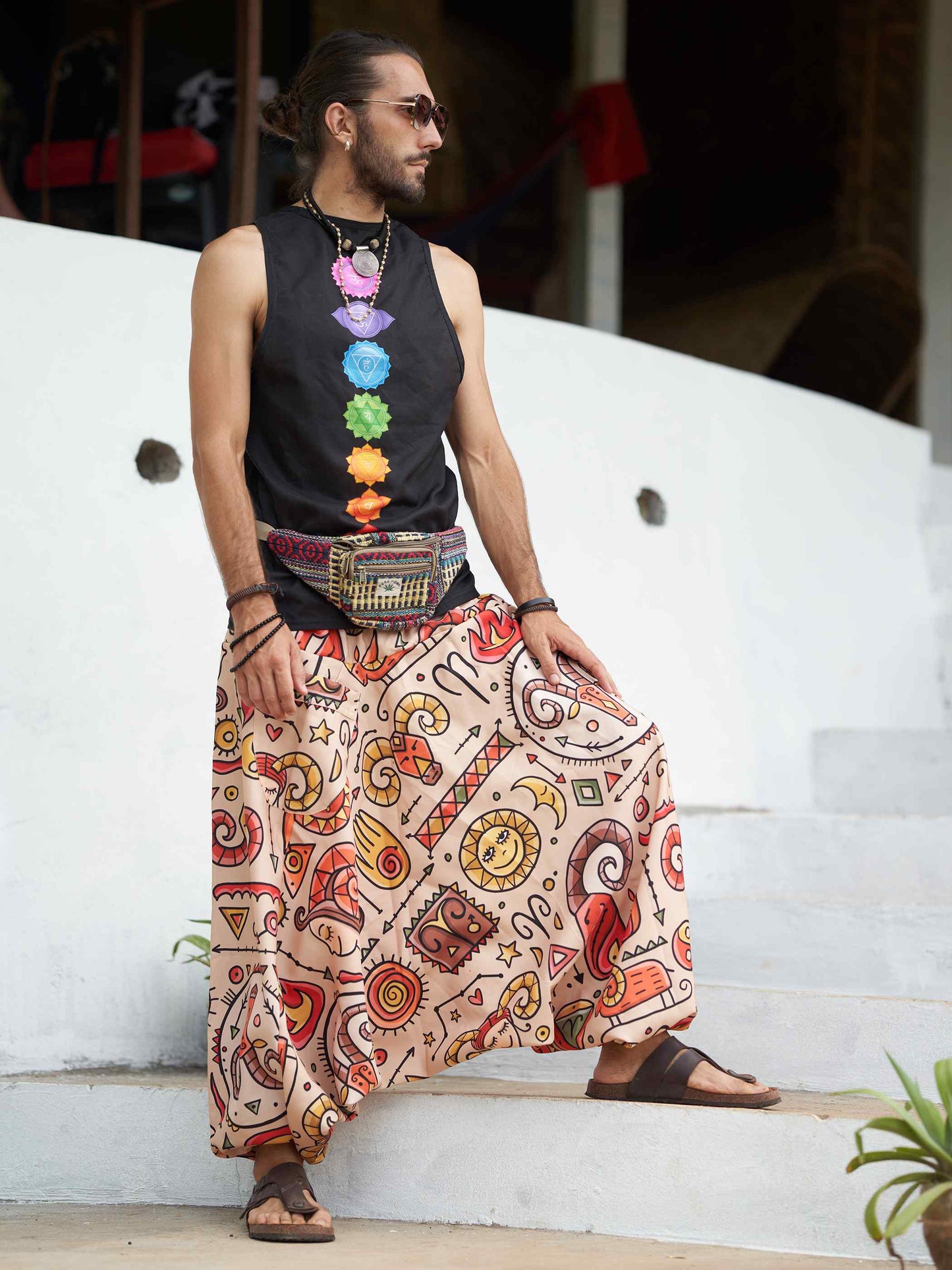 Buy Women's Virgo Sign Boho Alibaba Balloon Hippy Harem Pants For Travel Yoga Dance