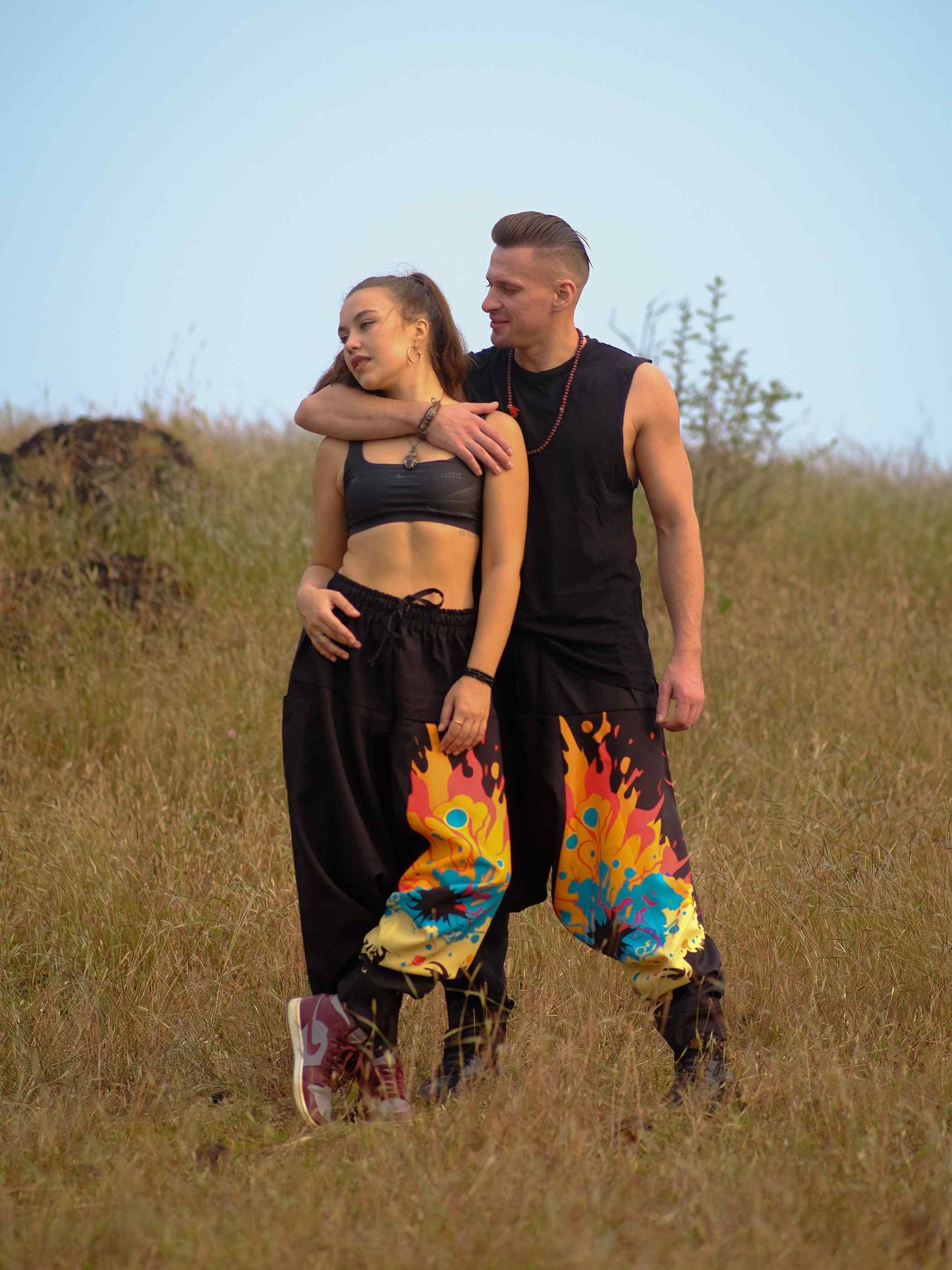 Buy Men's Lion Print Groove Dance Harem Pants For Travel Dance Yoga