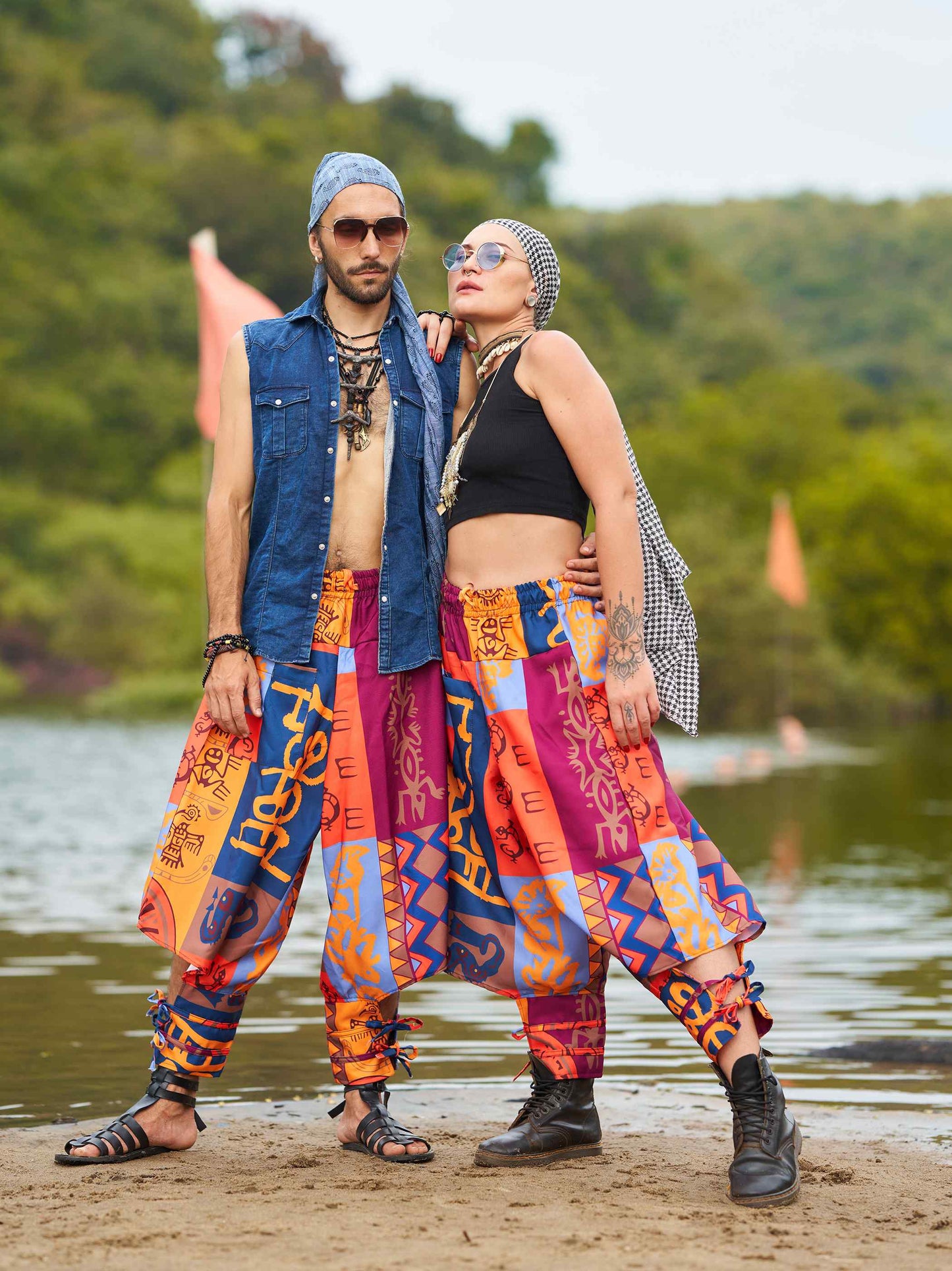 Buy Men's Japanese inspired Bohemian Hippy Harem Pants For Dance Travel Yoga