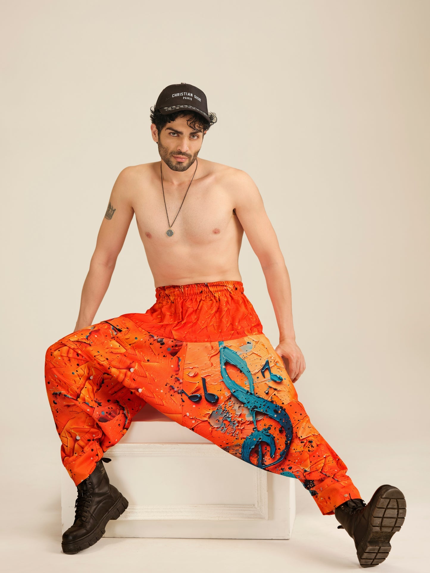 Men's Music Print Harem Pants | Dance, Travel, Yoga & Fashion Wear