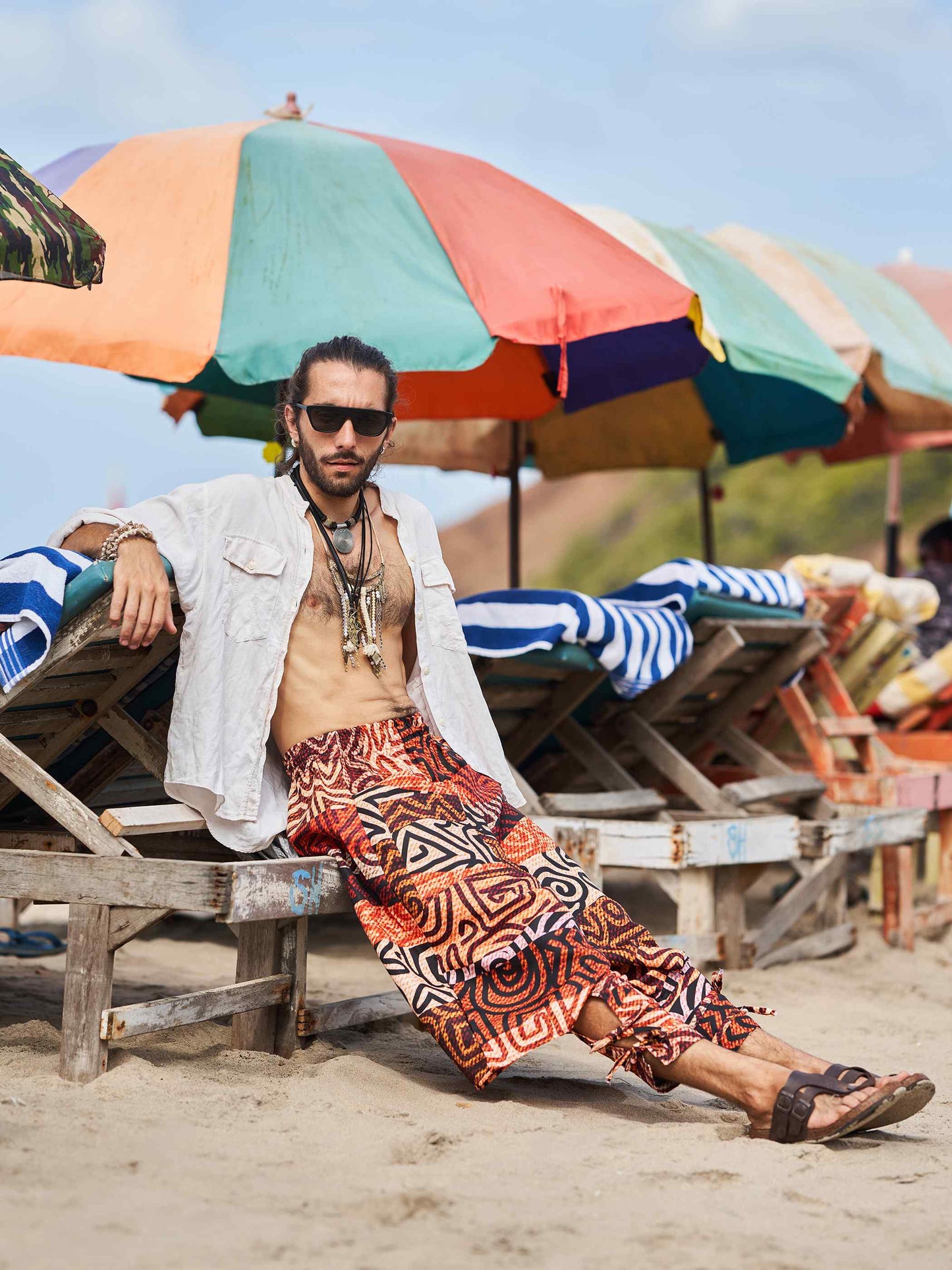 Buy Men's Flowy Graphic Printed Hippy Harem Pants For Travel Yoga Dance