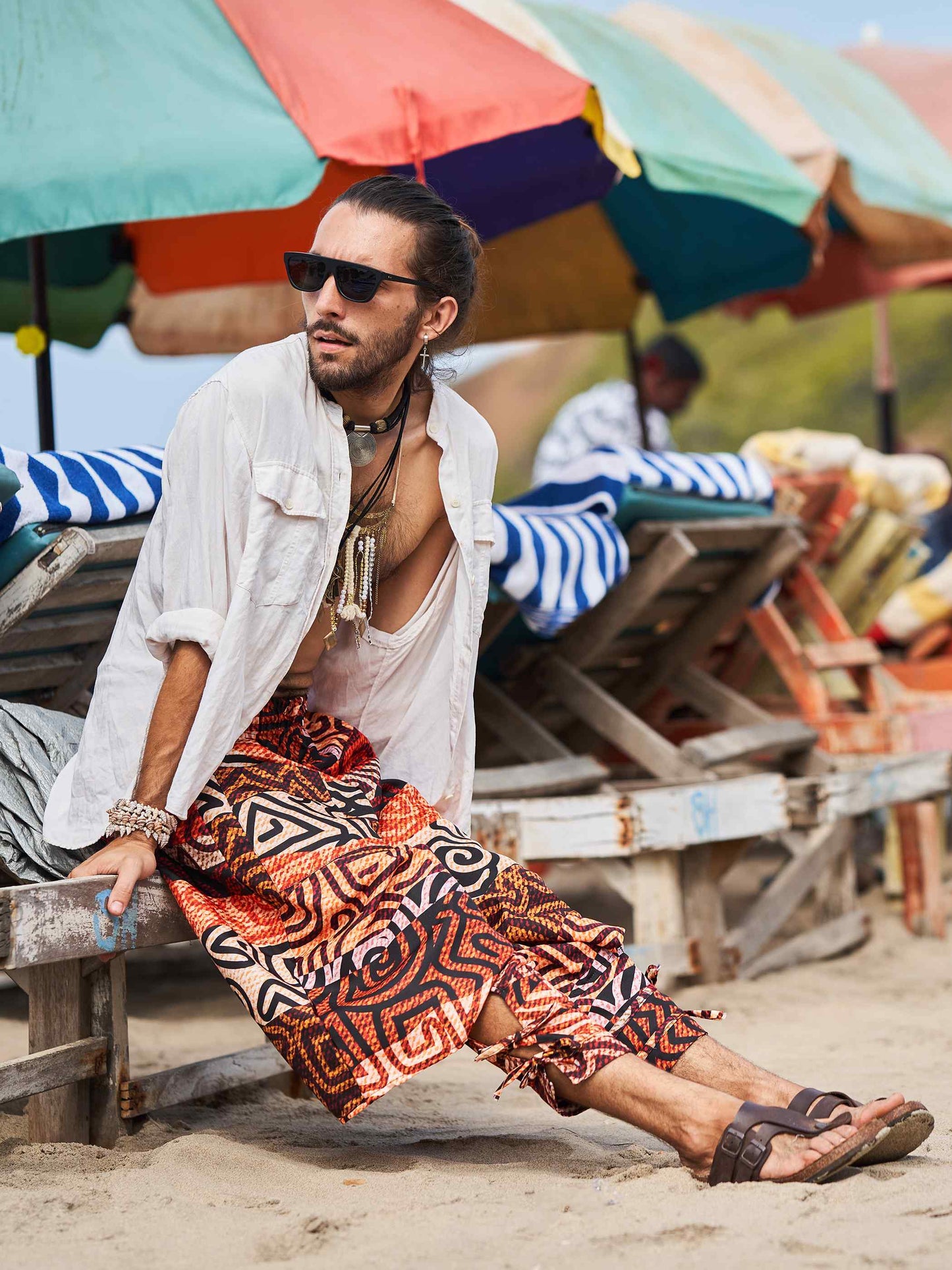 Buy Men's Flowy Graphic Printed Hippy Harem Pants For Travel Yoga Dance
