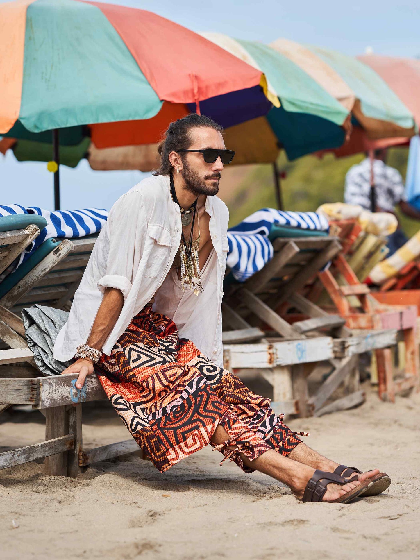 Buy Men's Flowy Graphic Printed Hippy Harem Pants For Travel Yoga Dance