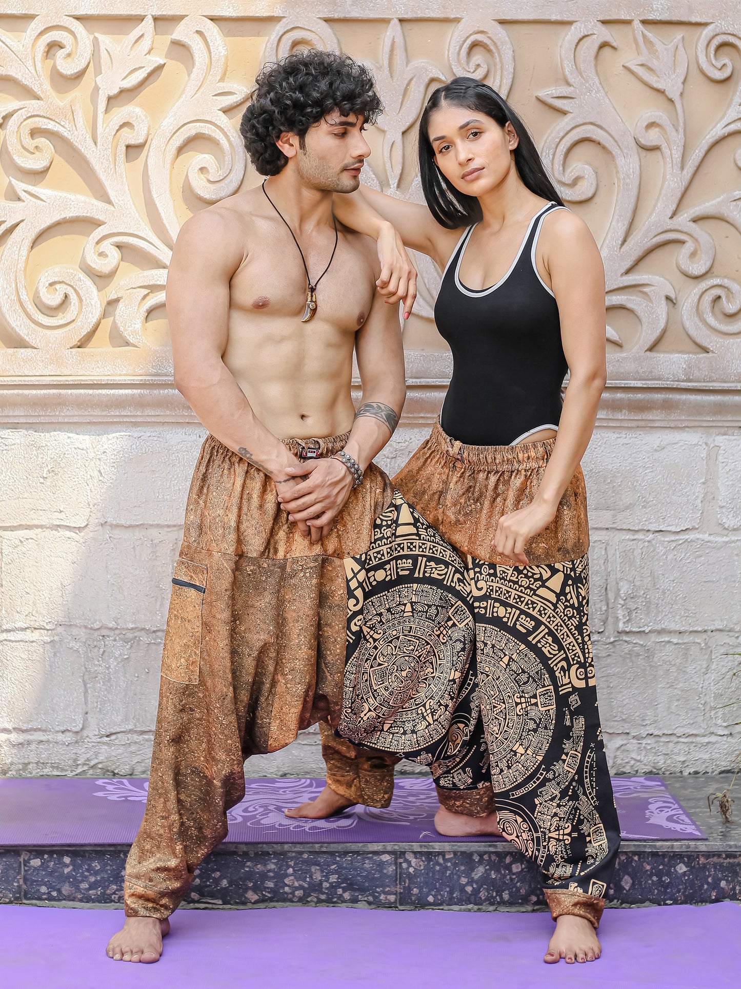 Men's Aladdin Balloon Harem Pants For Yoga Dance Travel