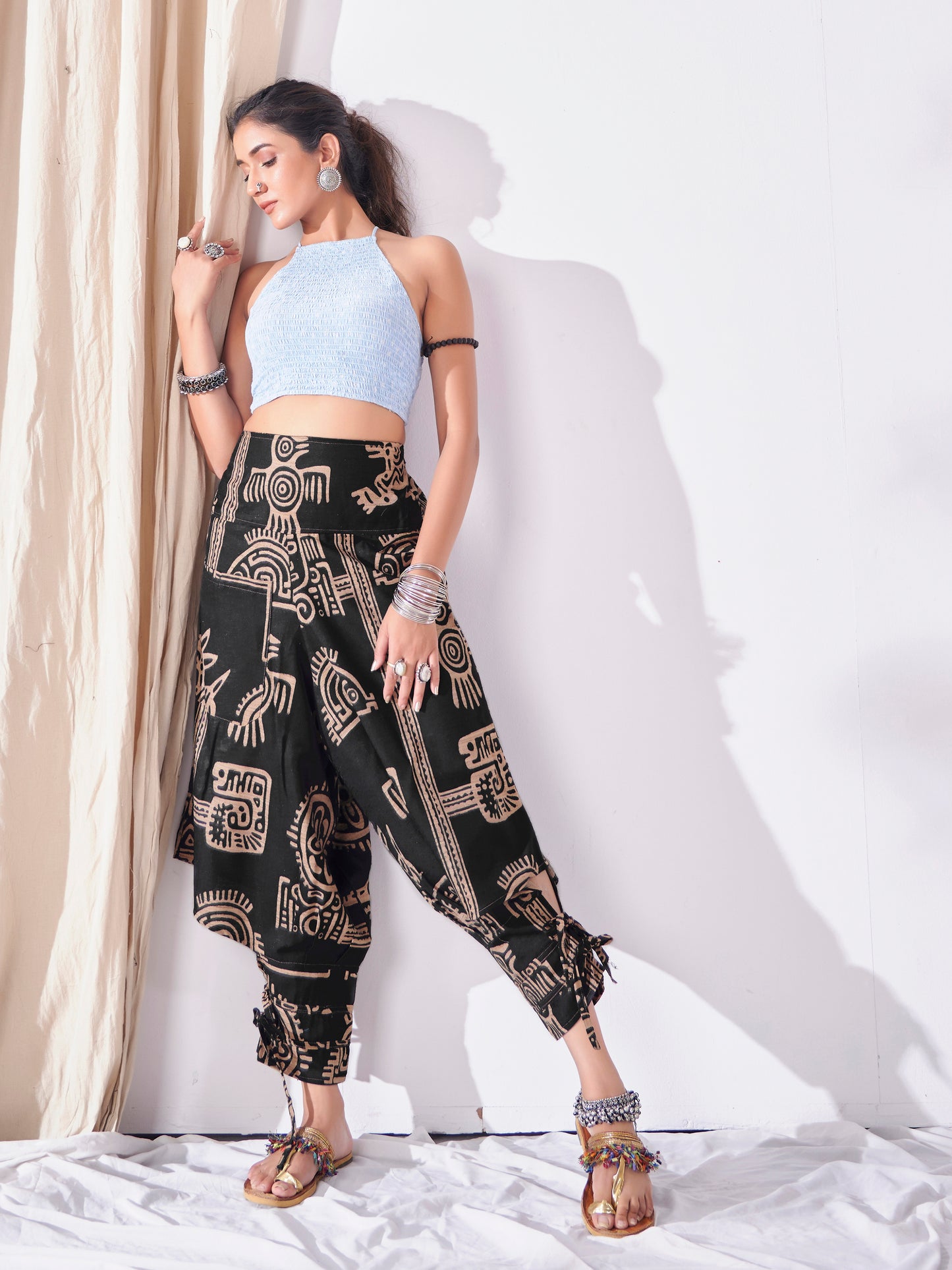 Buy Women's Hippy Harem Pants Unisex Hippie Boho Dance Yoga Traveller Track Pant