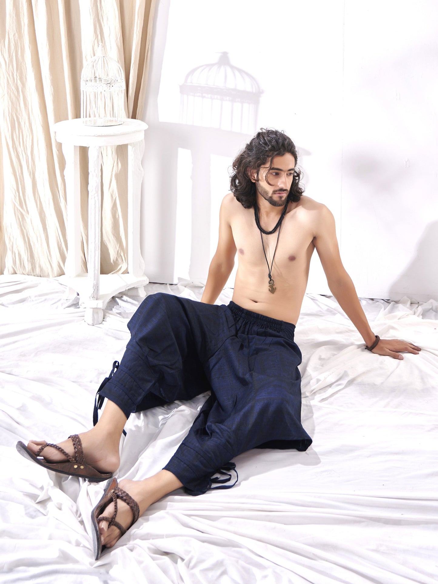 Buy Navy Blue Stylish Gelyu Hippie Boho Harem Pants For Yoga Dance Travel Unisex Pants