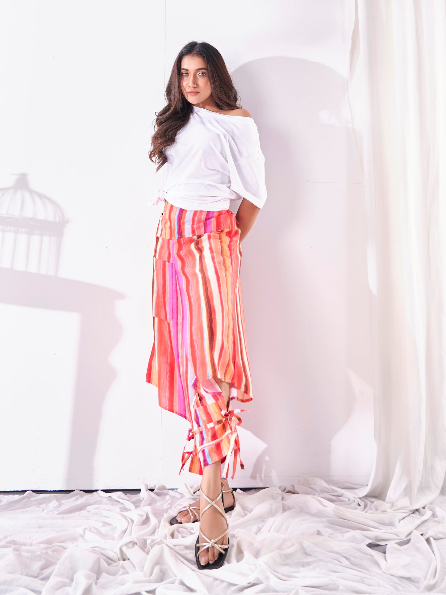 Buy Women's Women's Multi Coloured Cut Out Boho Hippy Harem Pants For Dance Travel Yoga