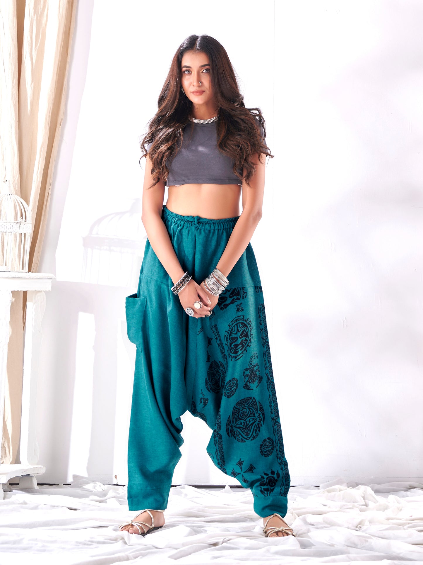 Buy Women's Hippy Harem Pants Unisex Yoga Dance Travel Track Pant
