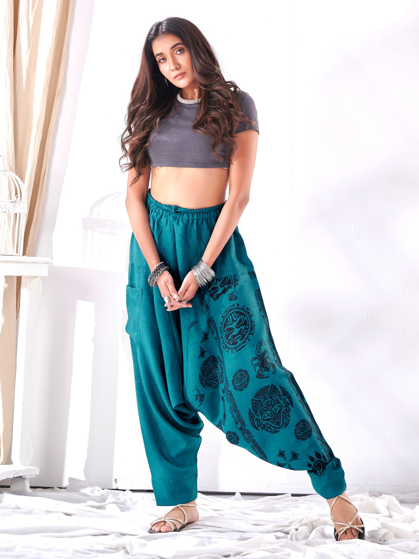 Buy Women's Hippy Harem Pants Unisex Yoga Dance Travel Track Pant