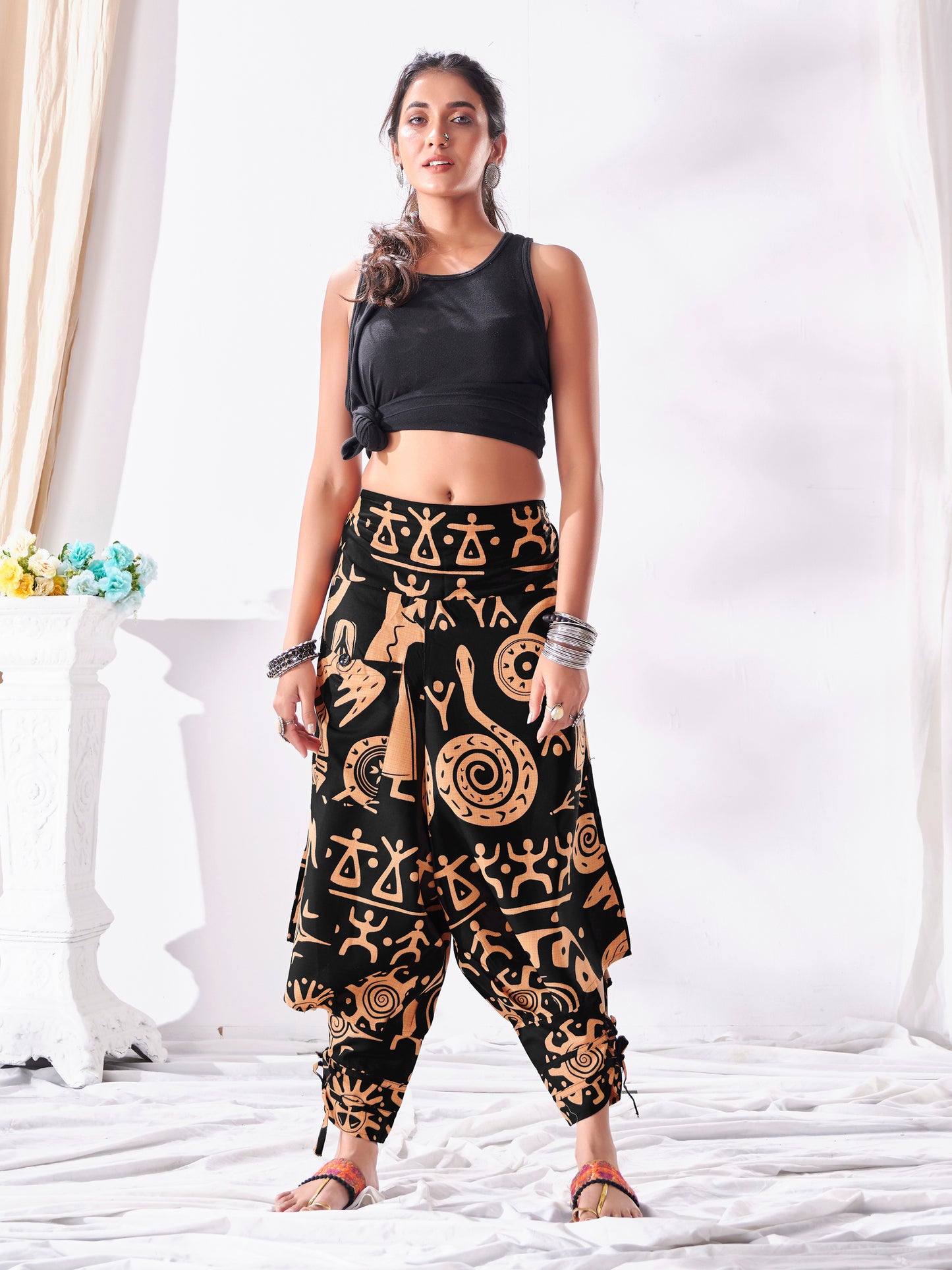 Buy Women's Tribal Print Hippie Harem Balloon Boho Pants For Yoga Dance