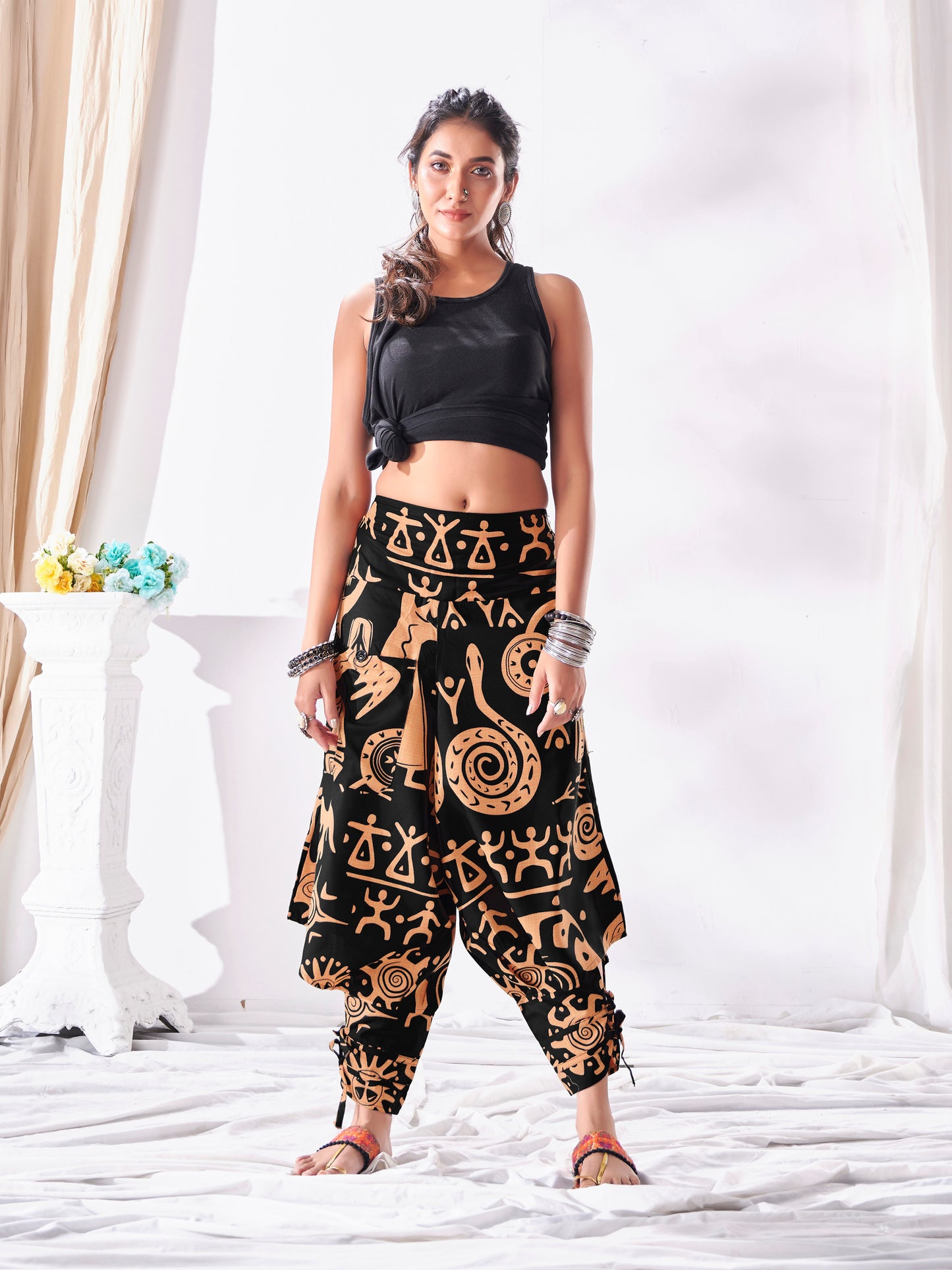 Buy Women's Tribal Print Hippie Harem Balloon Boho Pants For Yoga Dance