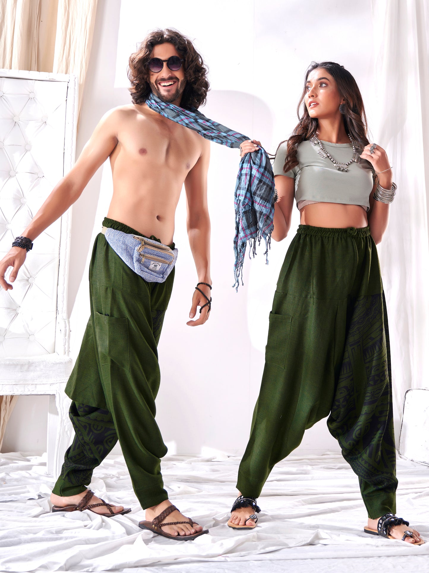 Buy Women’s Oversized Street Wear Hippy Harem Pants Unisex Yoga Dance Track Pant