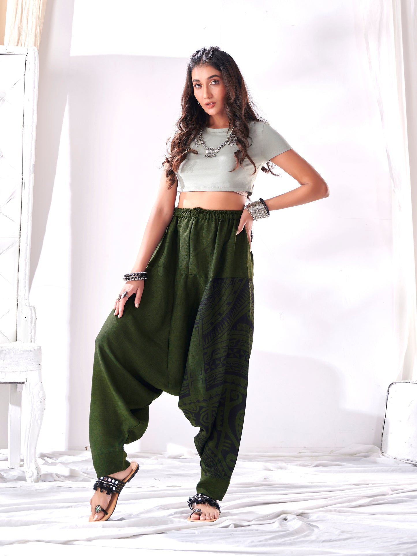 Buy Women’s Oversized Street Wear Hippy Harem Pants Unisex Yoga Dance Track Pant