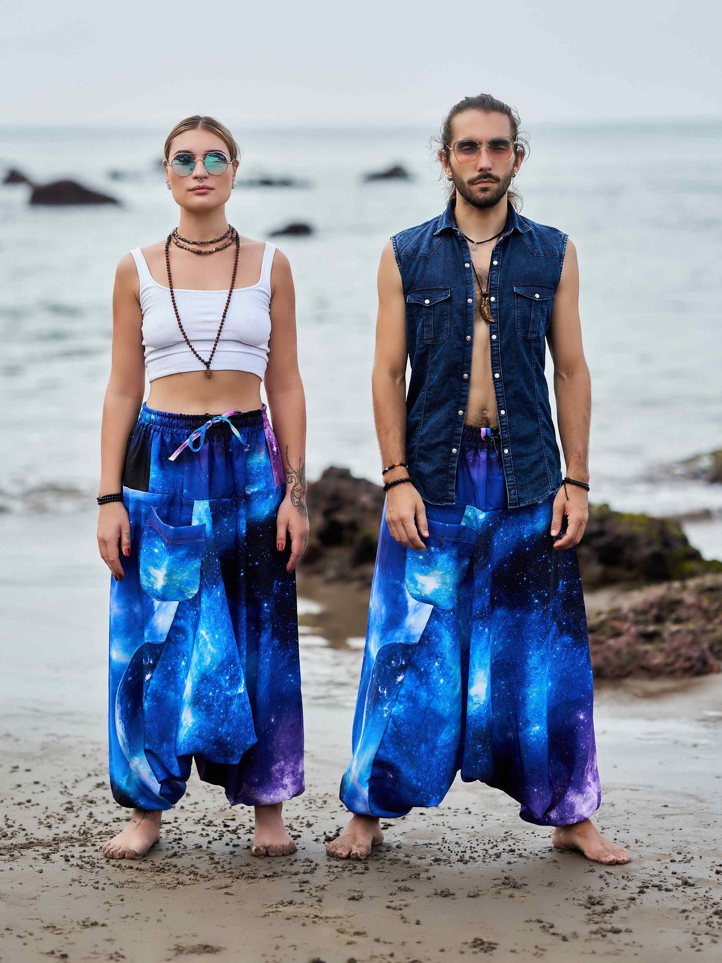 Buy Women's Galactic Print Alibaba Baggy Balloon Harem Pants