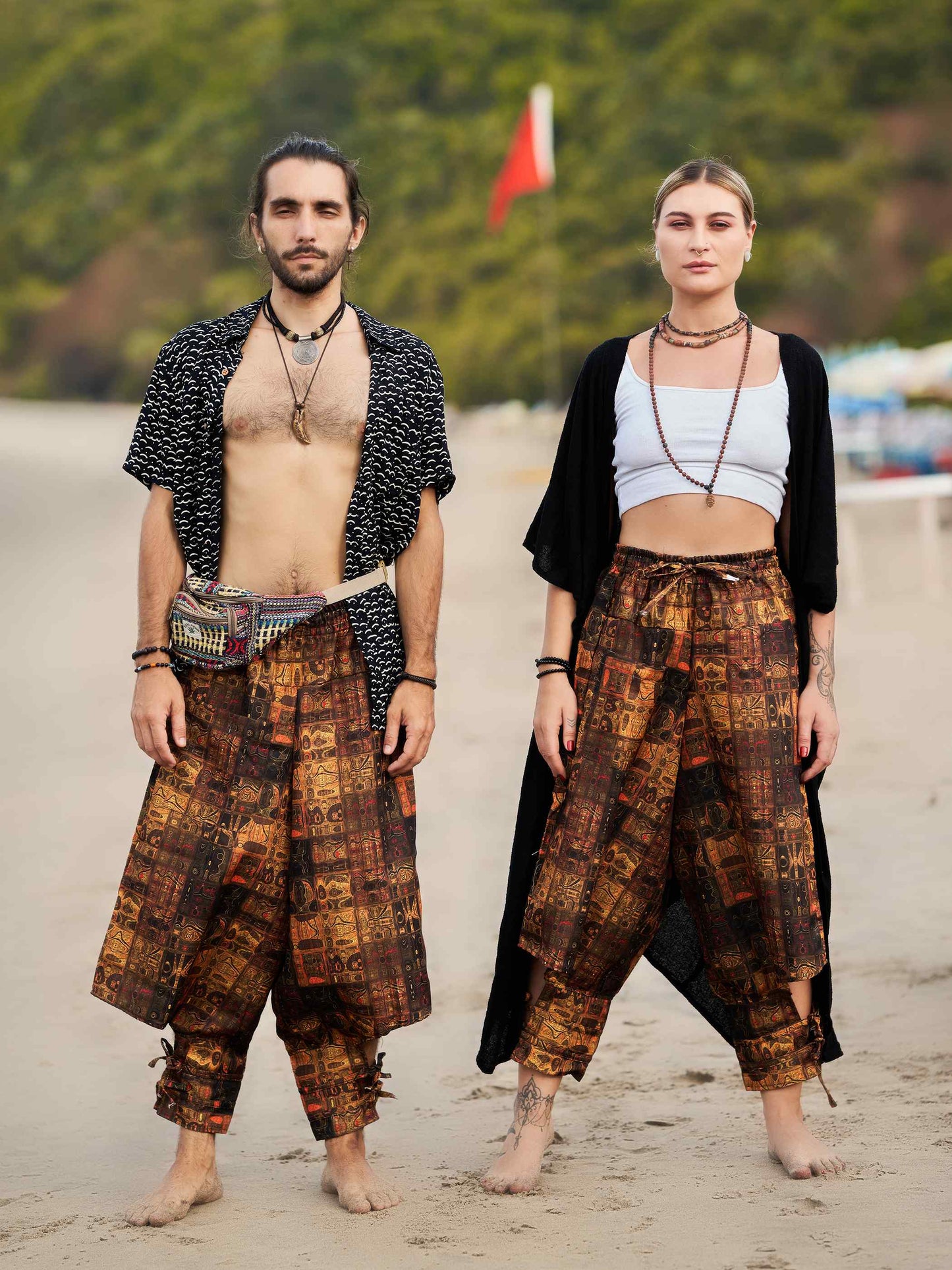Buy Women's Traditional Vintage Print Hippy Boho Unisex Harem Pants For Travel