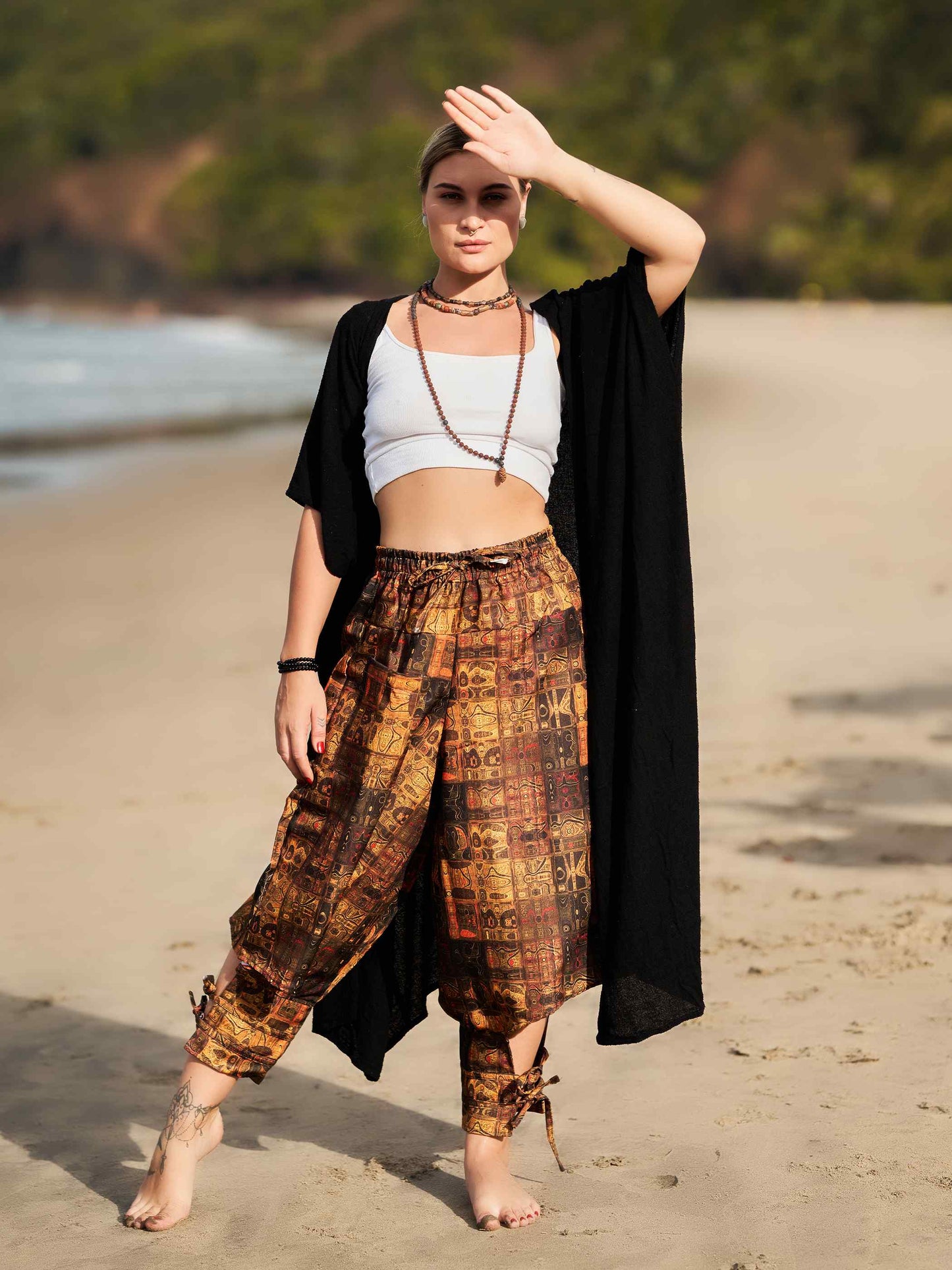 Buy Women's Traditional Vintage Print Hippy Boho Unisex Harem Pants For Travel