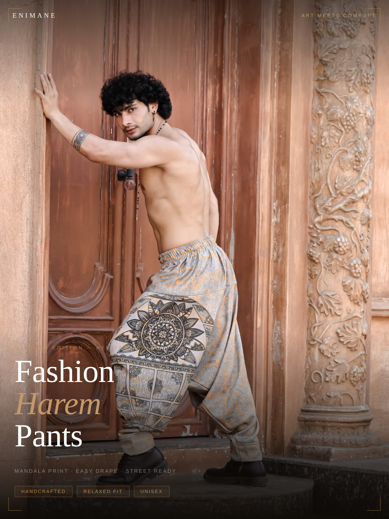 Men's Hippy Boho Harem Pants For Dance Travel and Yoga