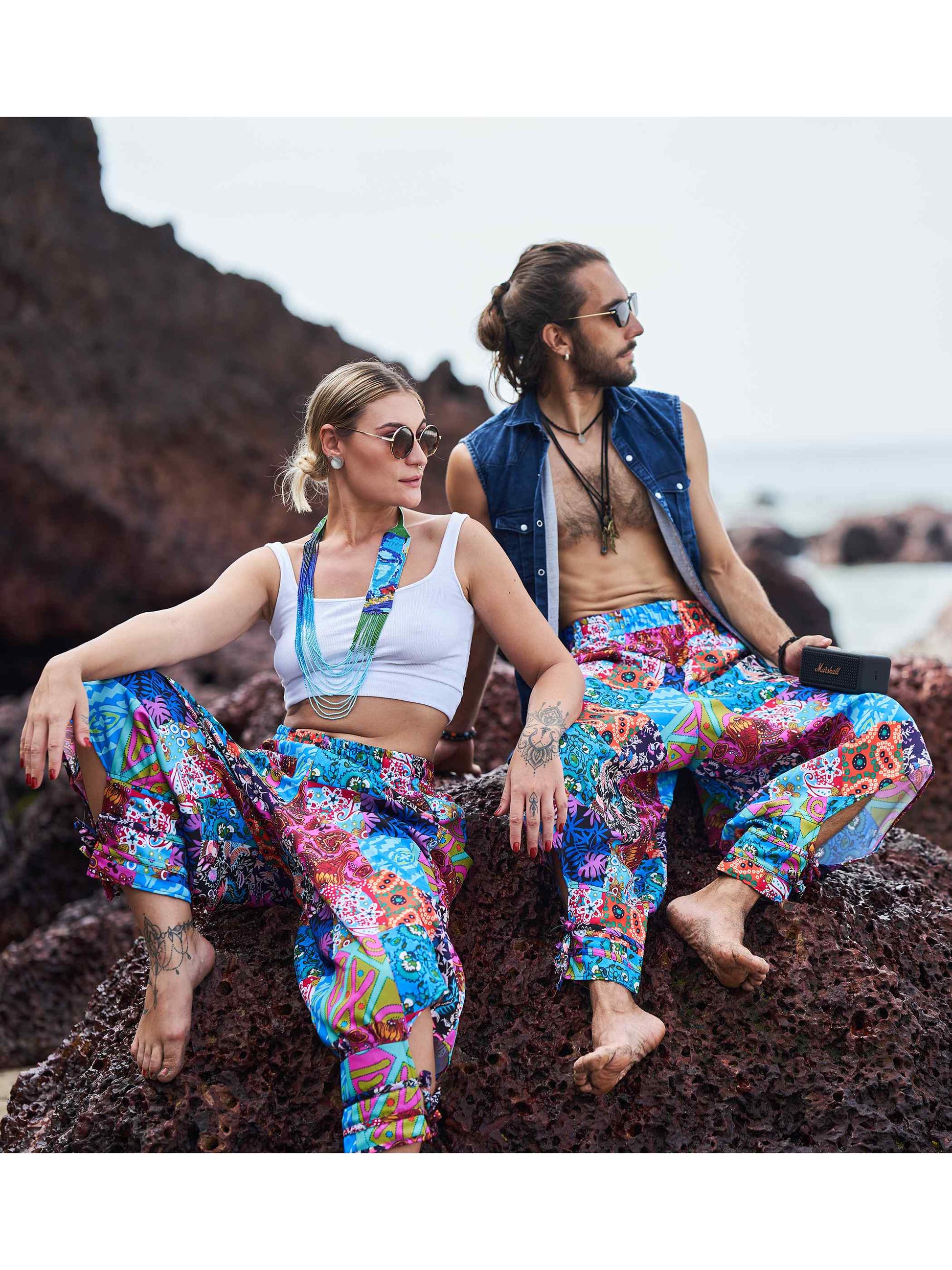 Buy Women's Floral Mandala Afghani Bohemian Harem Pants For Dance Travel Yoga