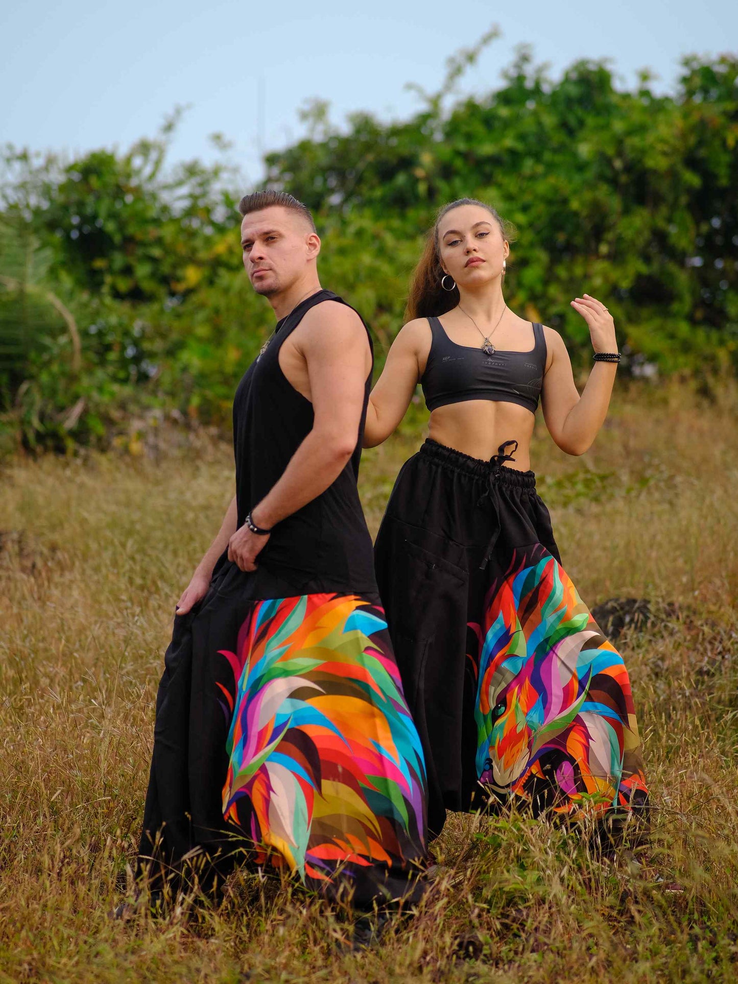 Shop Men's Lion heart Hippy Baggy Aladdin Bohemian Harem Pants For Travel Dance Yoga