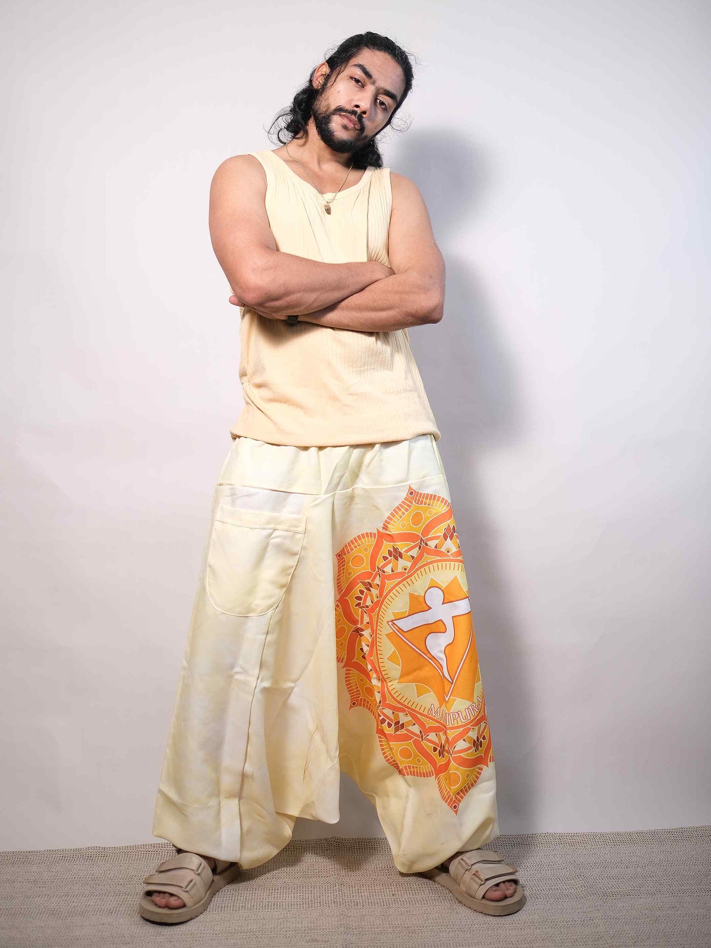 Men's Mandala Print Aladdin Balloon Harem Pants For Travel Yoga Dance