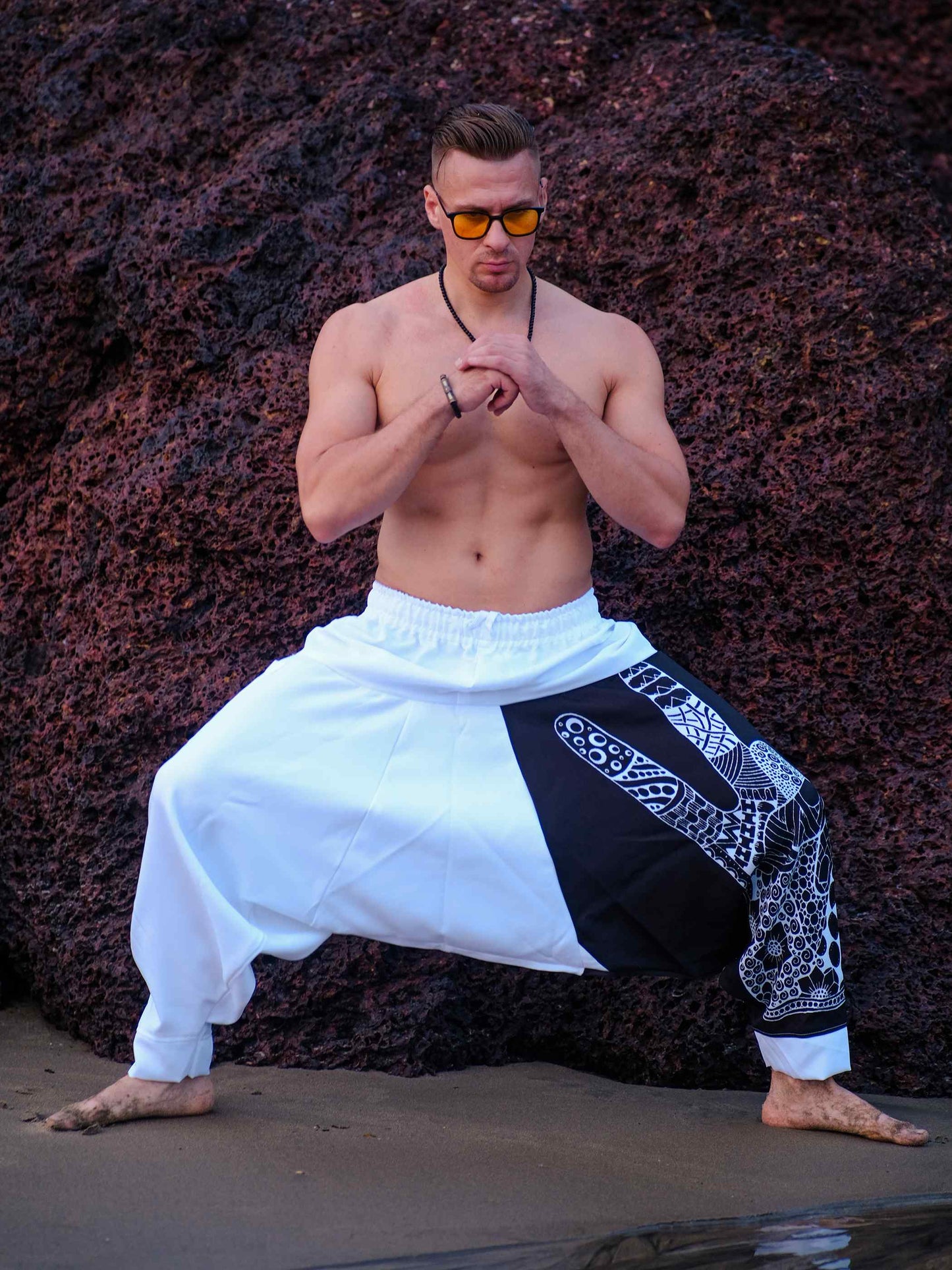 Men's Ninja Boho Alibaba Balloon Hippy Harem Pants For Travel Yoga Dance