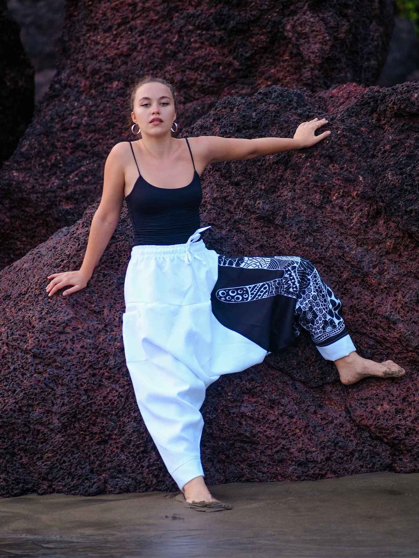 Buy Women's Ninja Boho Alibaba Balloon Hippy Harem Pants For Travel Yoga Dance
