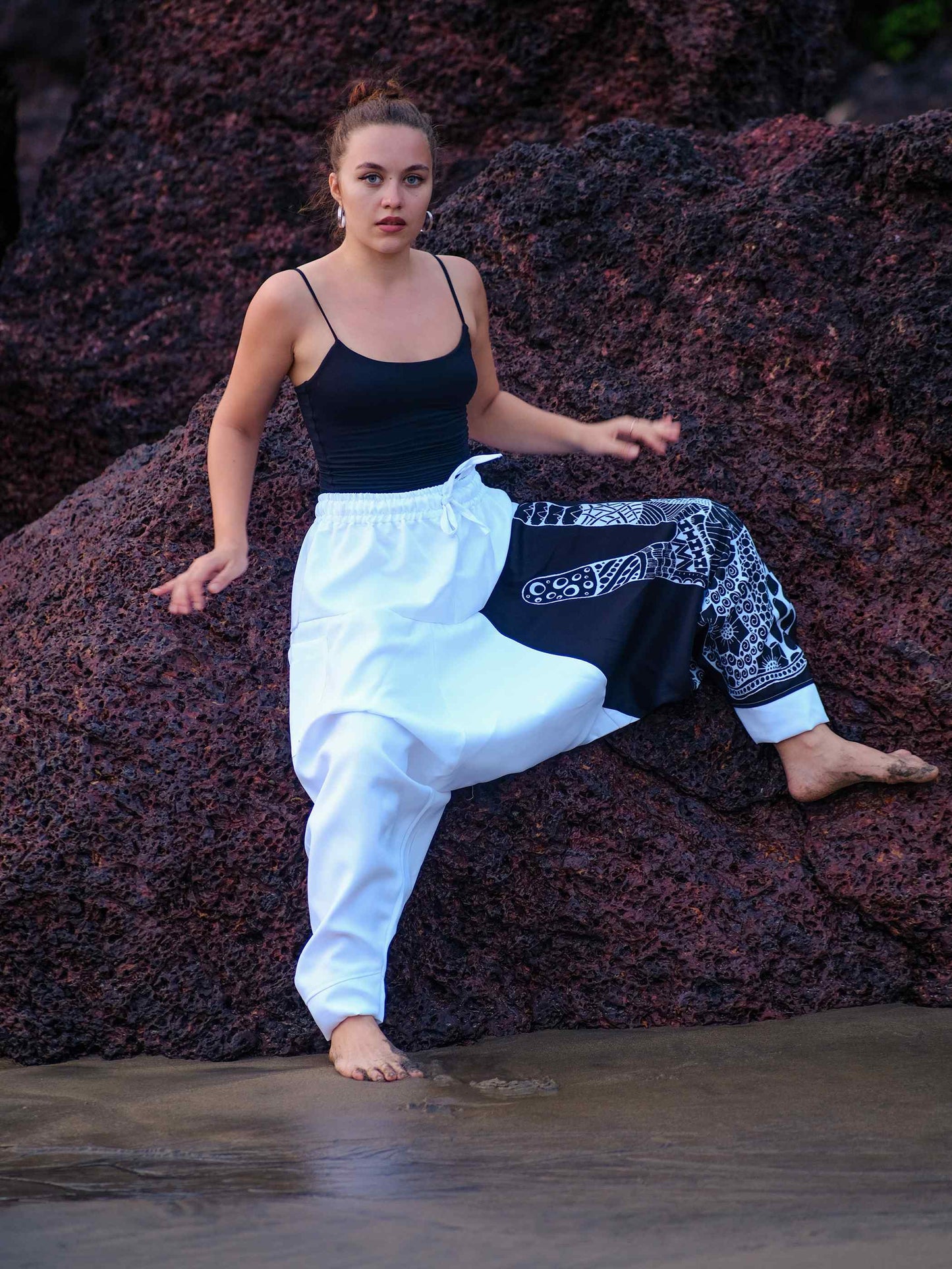 Buy Women's Ninja Boho Alibaba Balloon Hippy Harem Pants For Travel Yoga Dance
