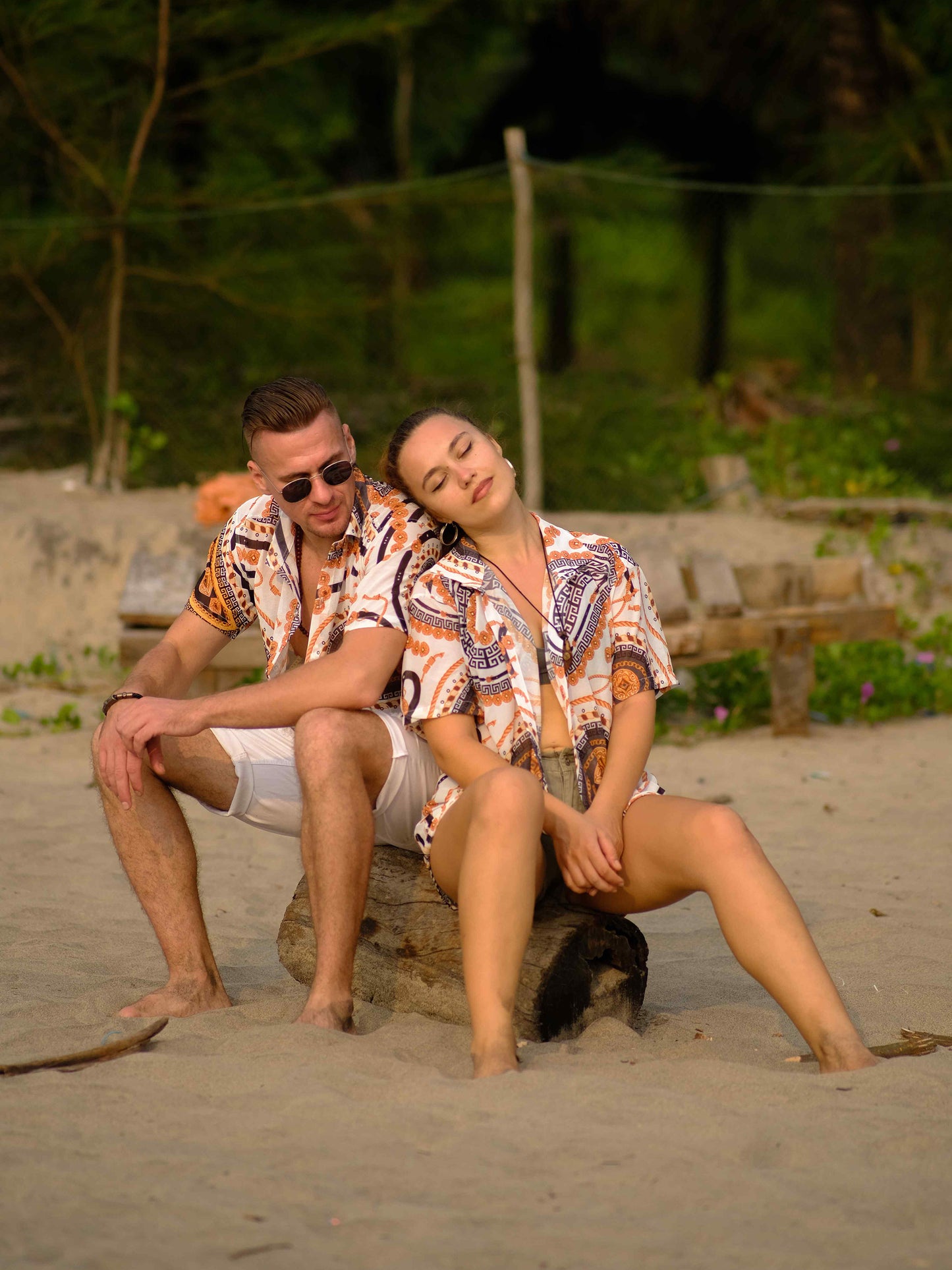 Men's Adventure Beach Inspired Printed Net Travel Shirt