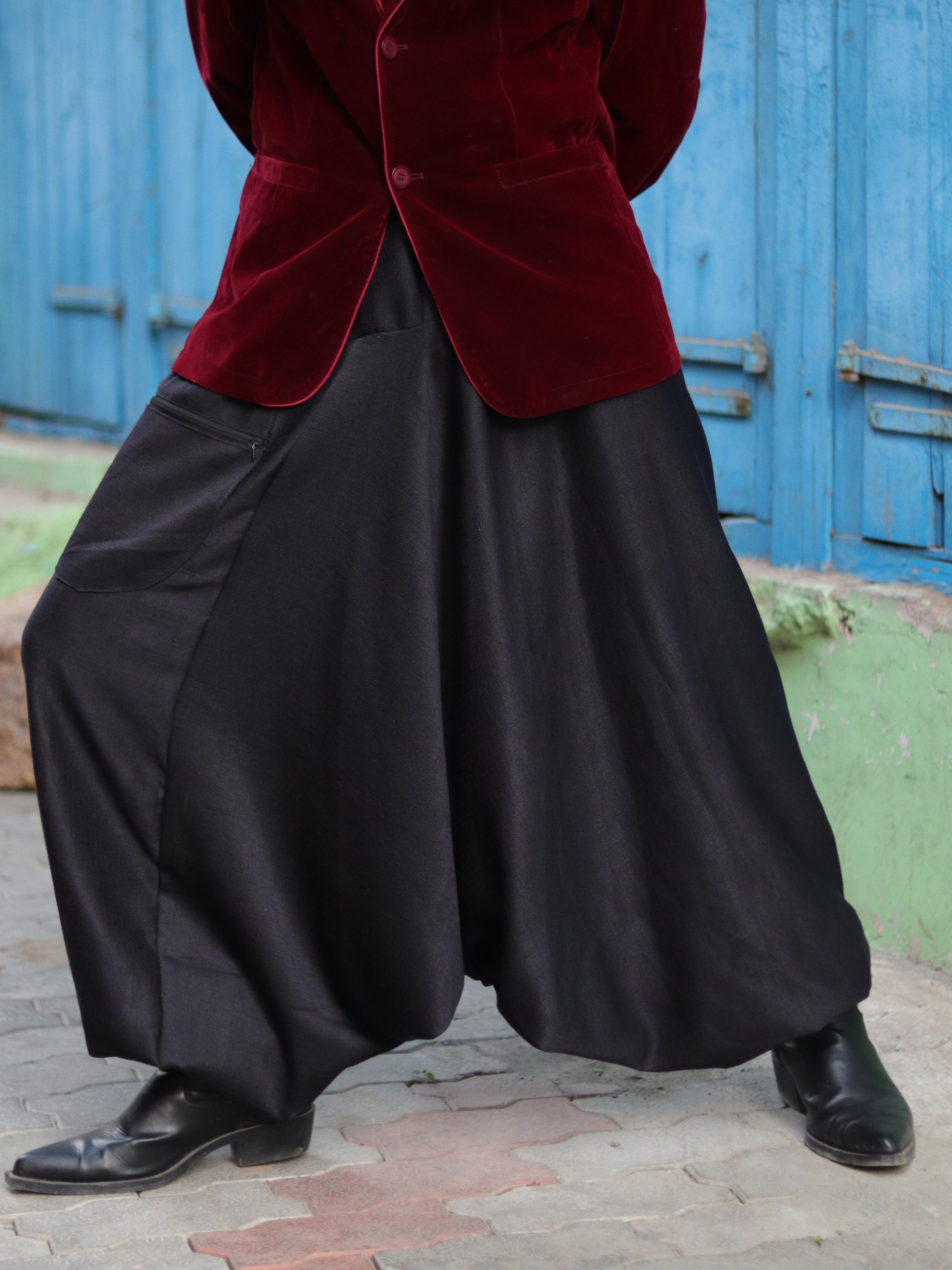 Buy Men's Black Harem Pants For Fashion Travel Dance Yoga Casual