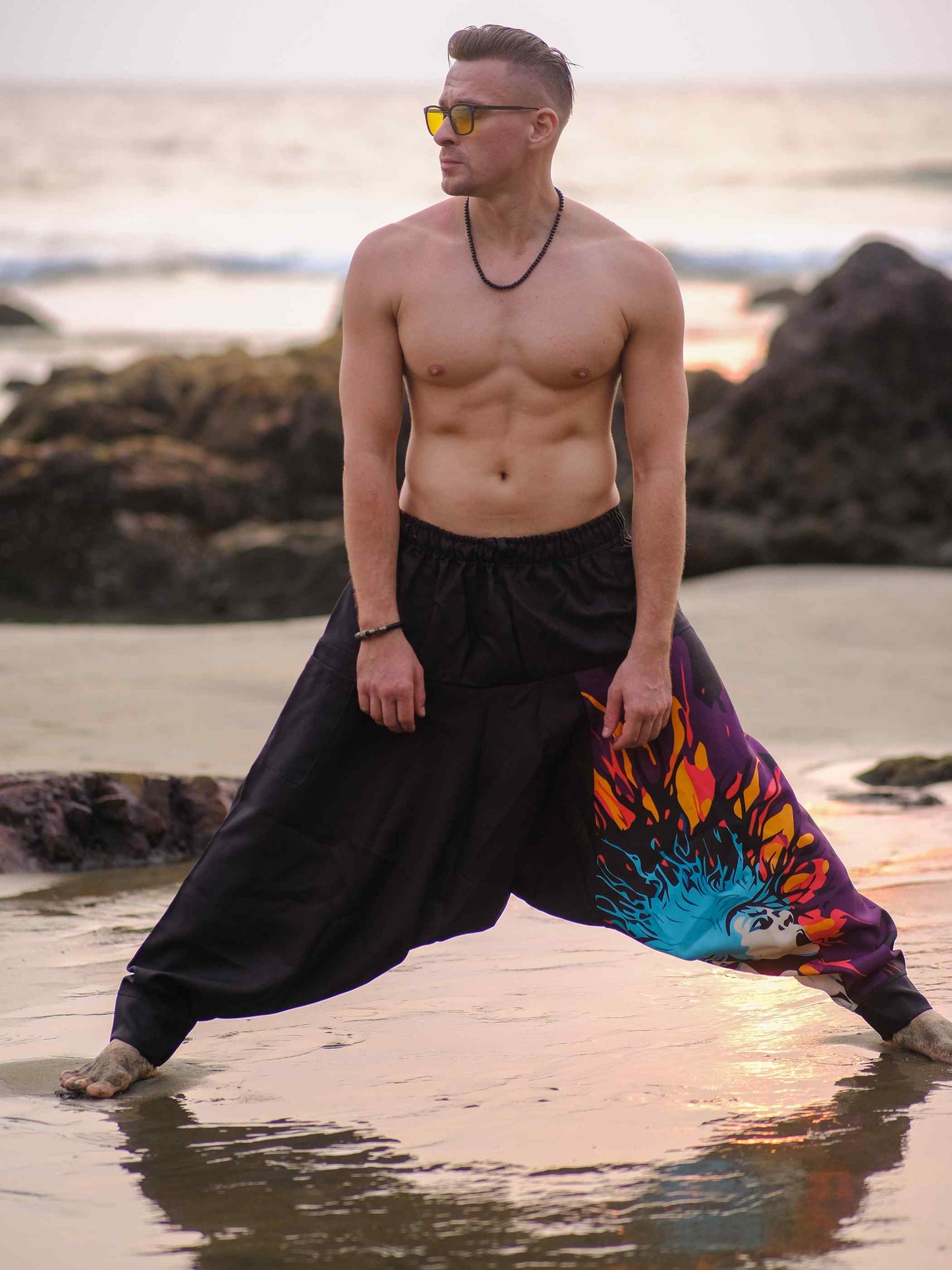 Buy Men's Flame Fusion Afghani Bohemian Harem Pants  For Travel Dance Yoga