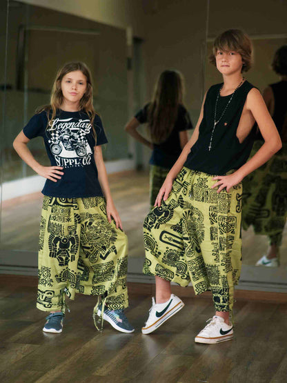 Boy's Kids Arabic Print Hippy Harem Pant For Dance