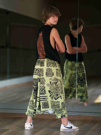 Boy's Kids Arabic Print Hippy Harem Pant For Dance
