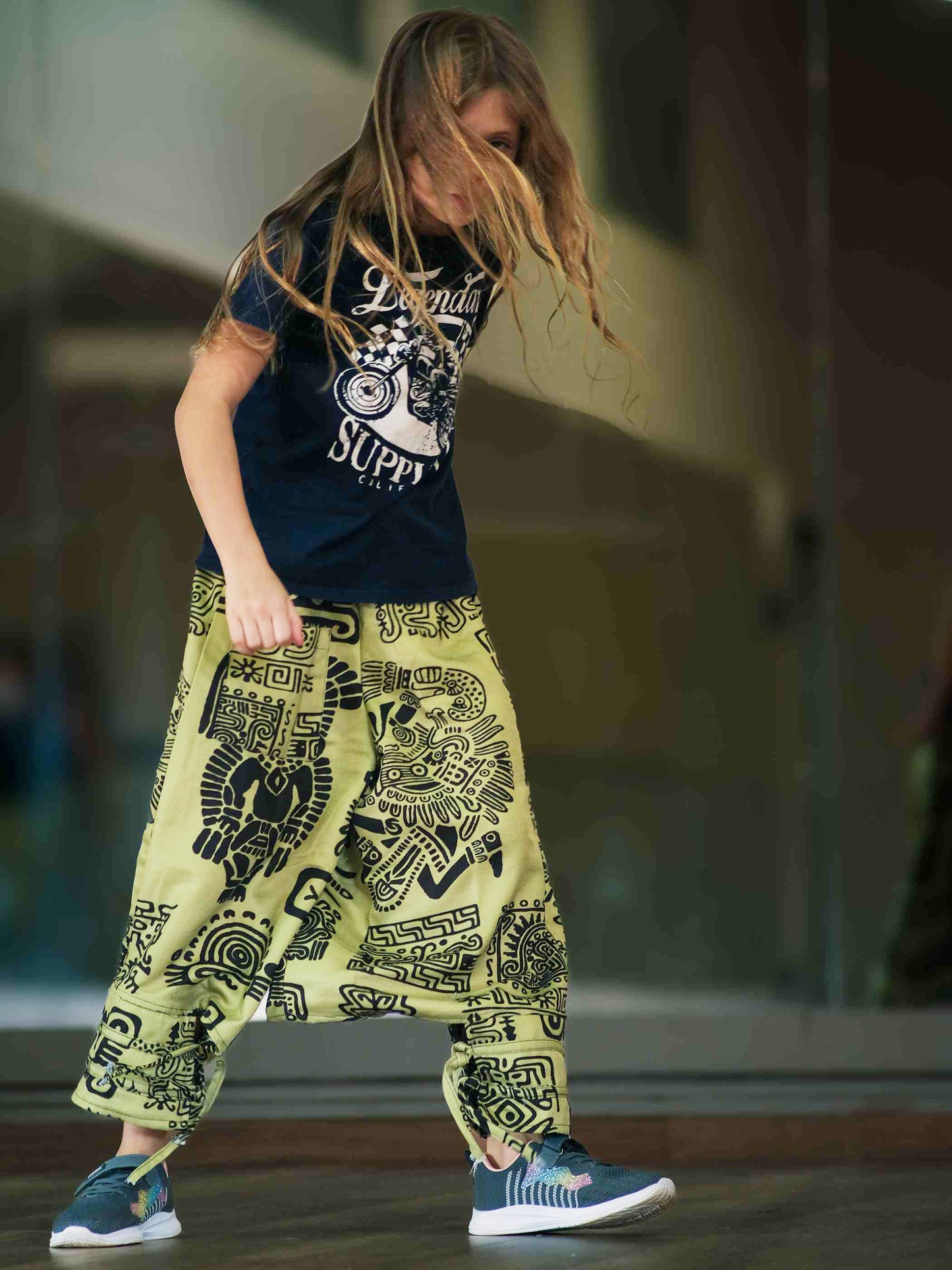 Girl's Kids Arabic Print Hippy Harem Pant For Dance
