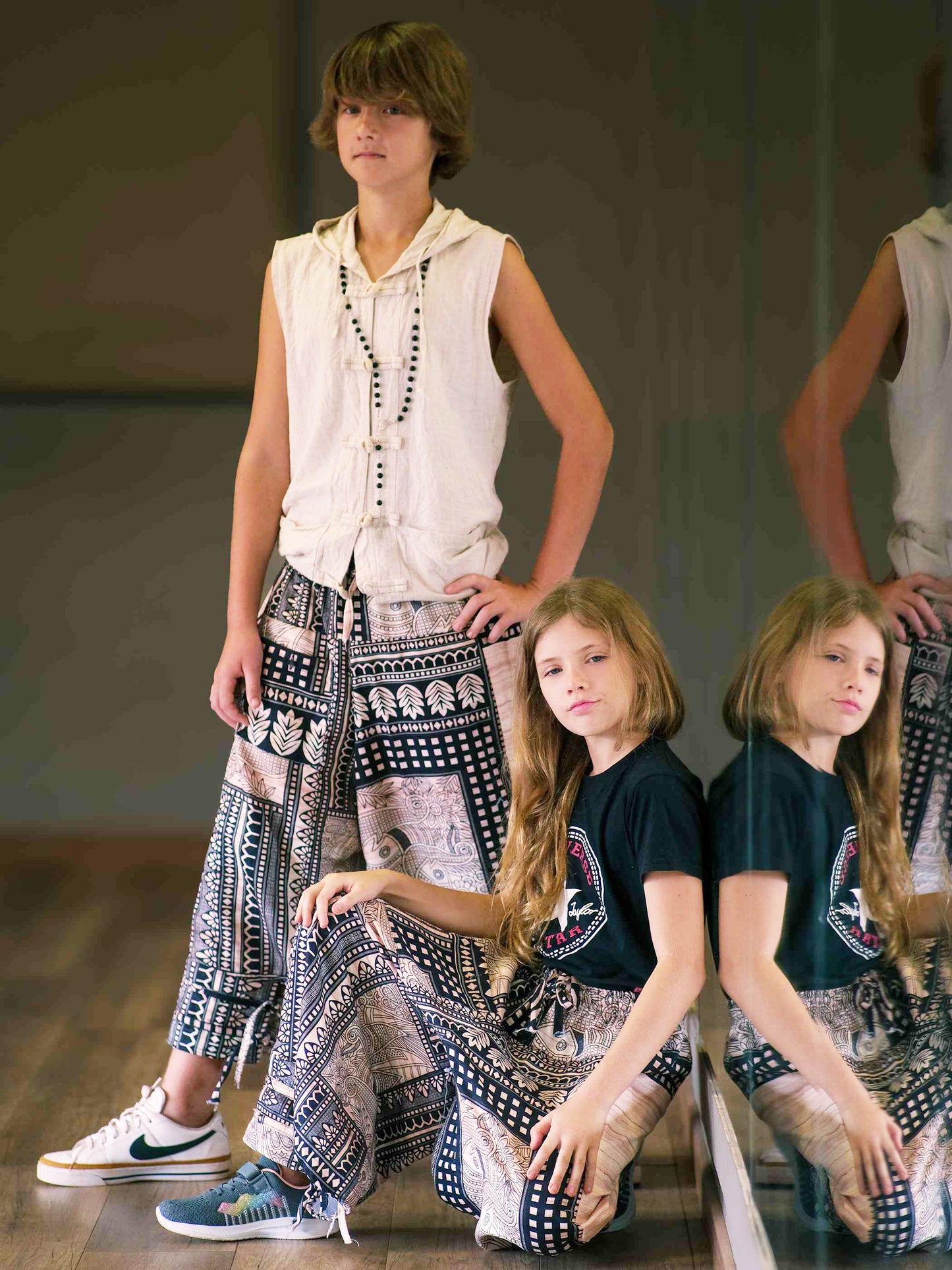 Boy's Kids Artistic Tribal Harem Pants for Dance