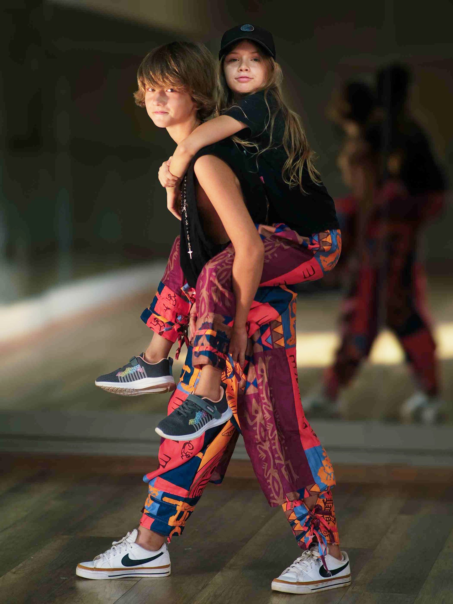 Boy's Kids Flowy Graphic Printed Hippy Harem Pants For Dance