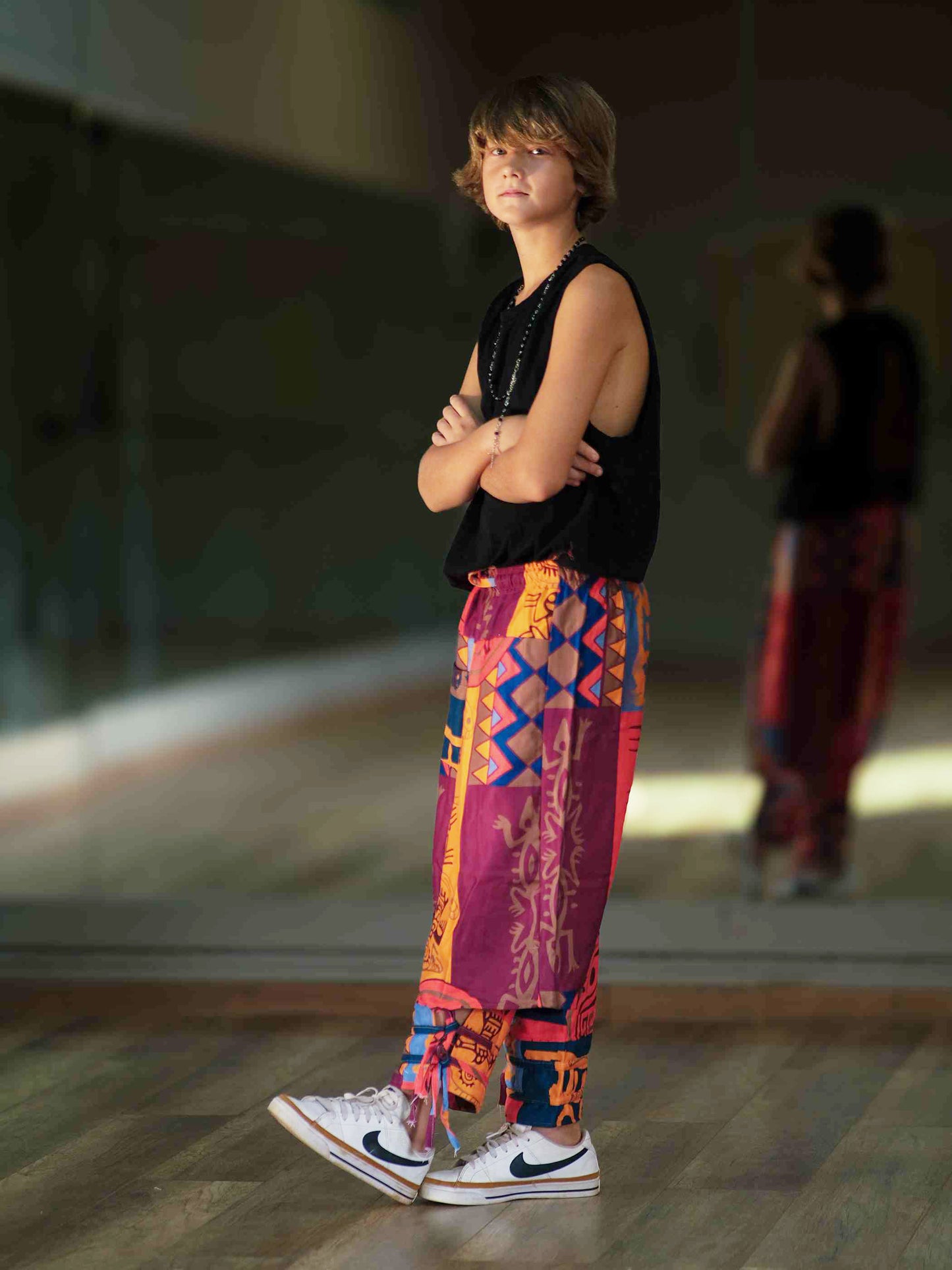 Boy's Kids Flowy Graphic Printed Hippy Harem Pants For Dance