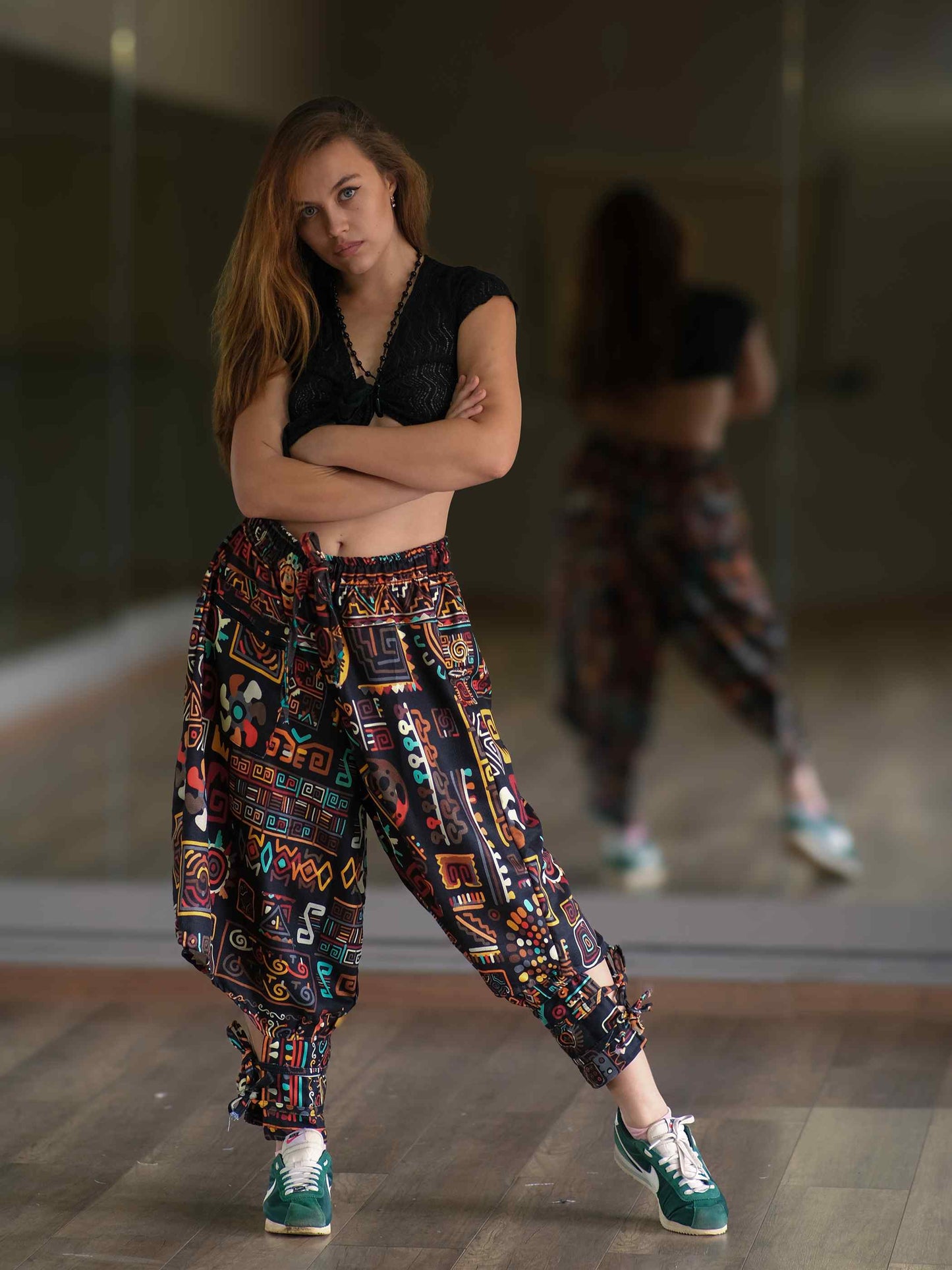 Women's Abstract Graphic Vintage Print Hippy Harem Pants For Dance Yoga