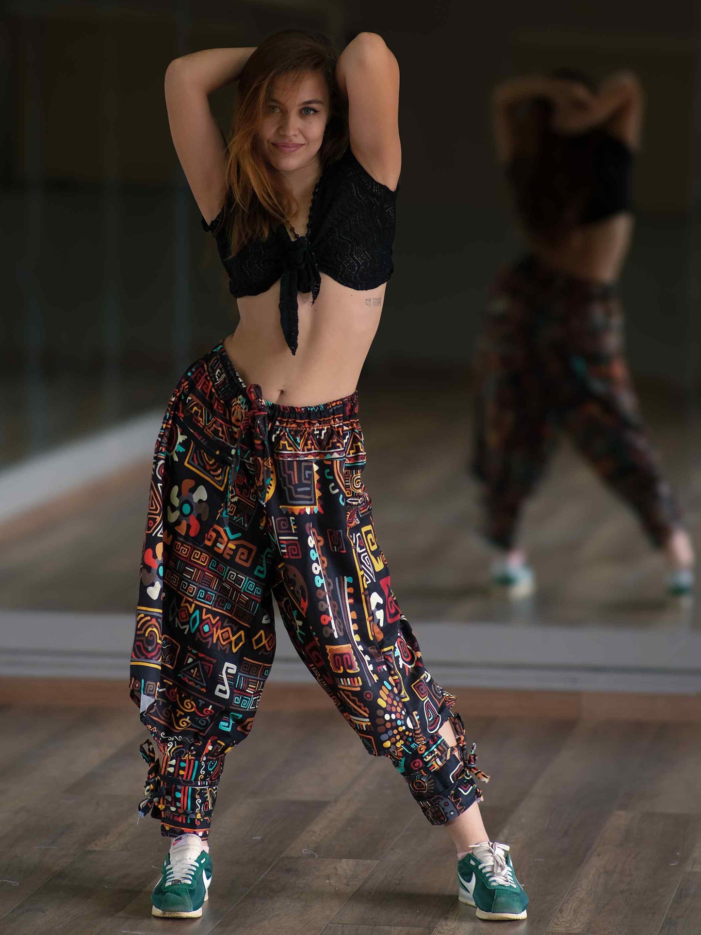Women's Abstract Graphic Vintage Print Hippy Harem Pants For Dance Yoga