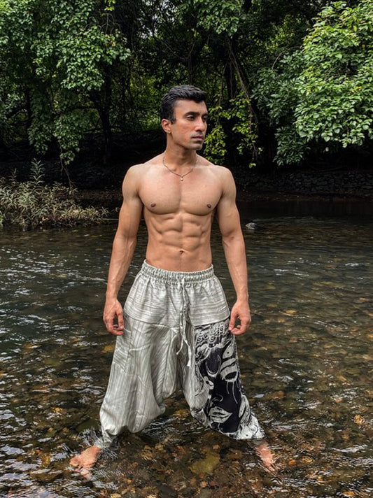Buy Men's Unique Khaki Hippie Boho Harem Pant For Fitness Yoga Dance Travel 