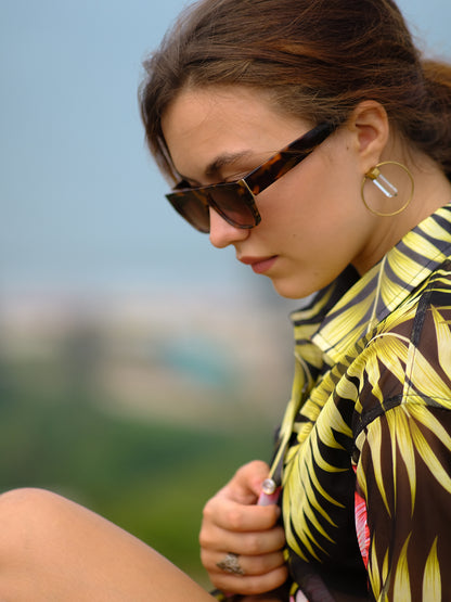 Buy Women's Tropical Floral Travel Pool Oversize Shirt 