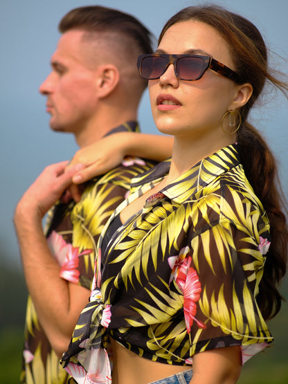 Buy Women's Tropical Floral Travel Pool Oversize Shirt 