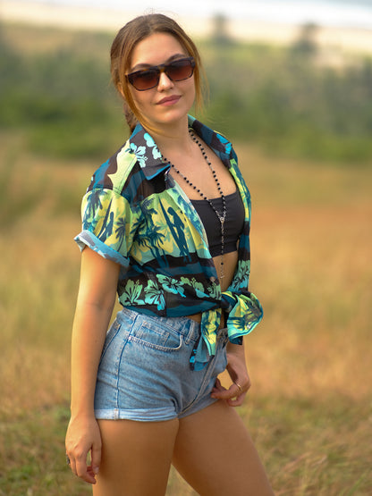 Women's Sunset Serenity Beach Travel Shirt