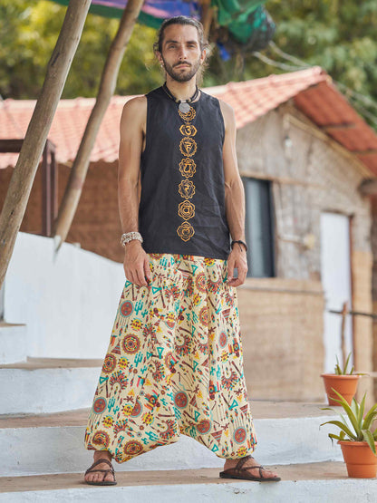 Buy Men's Tribal Genie Baggy Balloon Aladdin Hippy Harem Pants For Dance Yoga