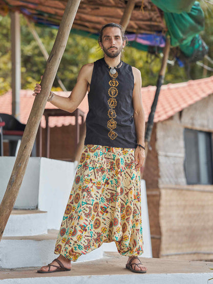 Buy Men's Tribal Genie Baggy Balloon Aladdin Hippy Harem Pants For Dance Yoga