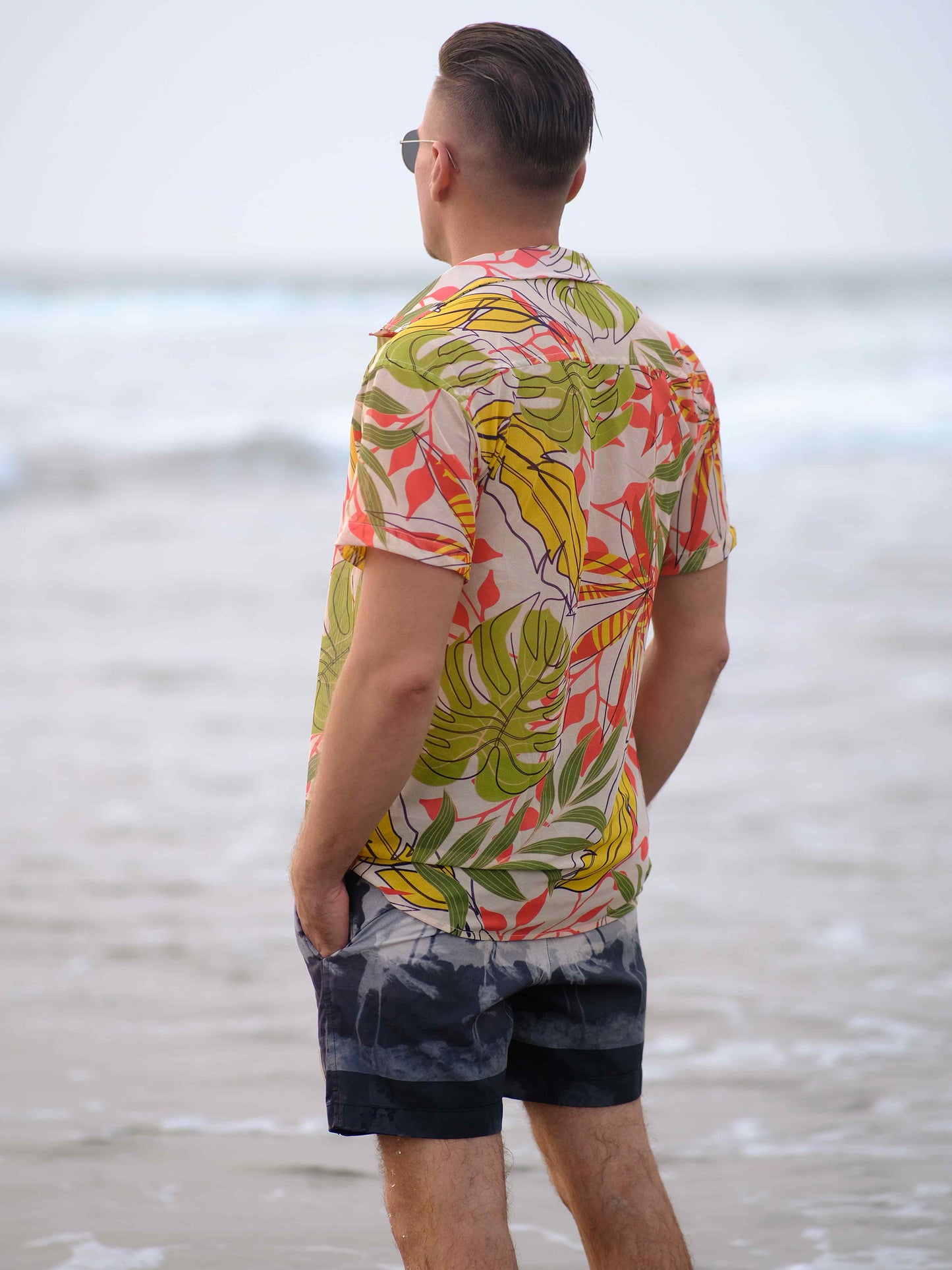 Men's Forest Inspired Printed Goa Beach Travel Shirt
