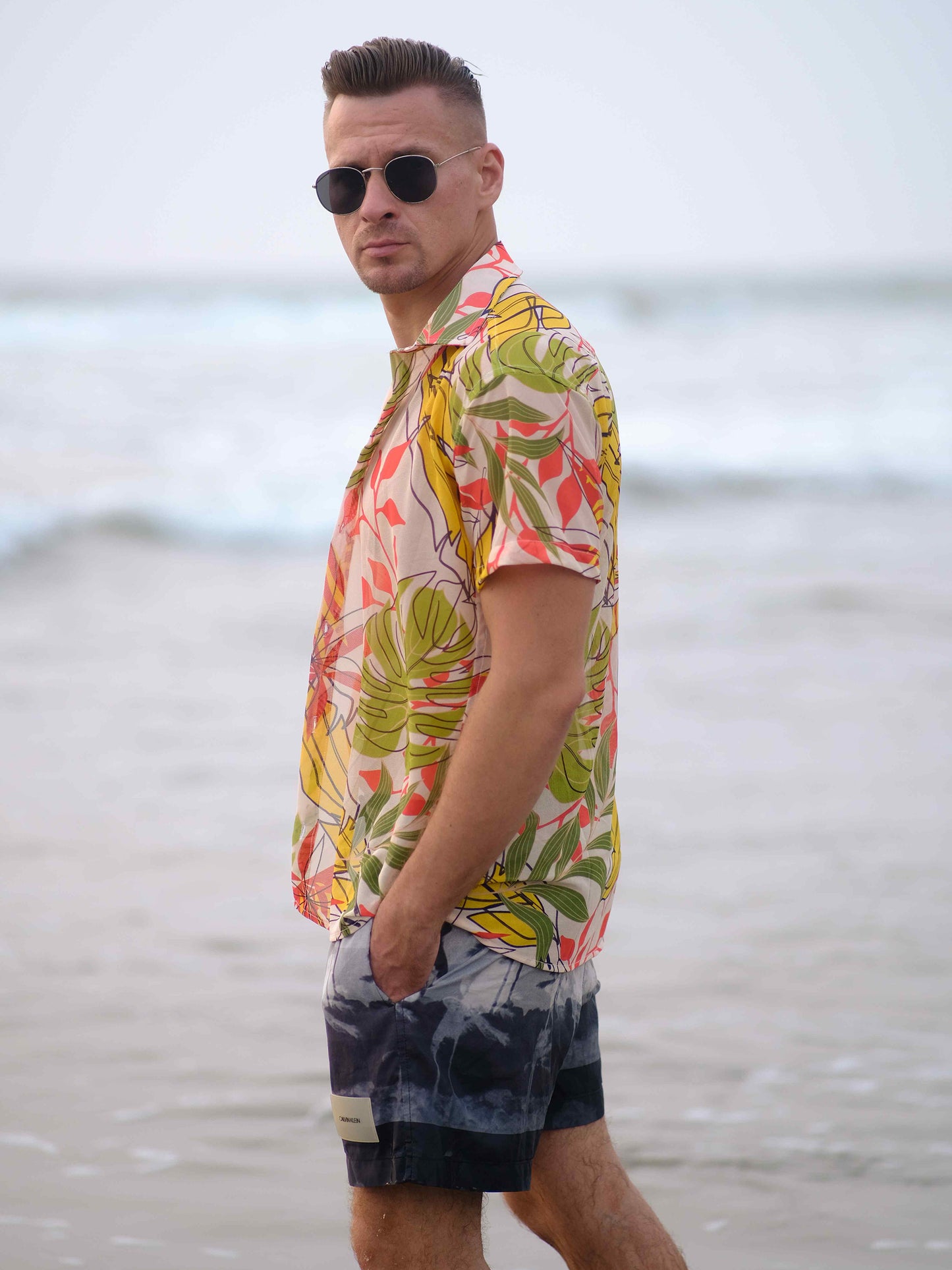 Men's Forest Inspired Printed Goa Beach Travel Shirt