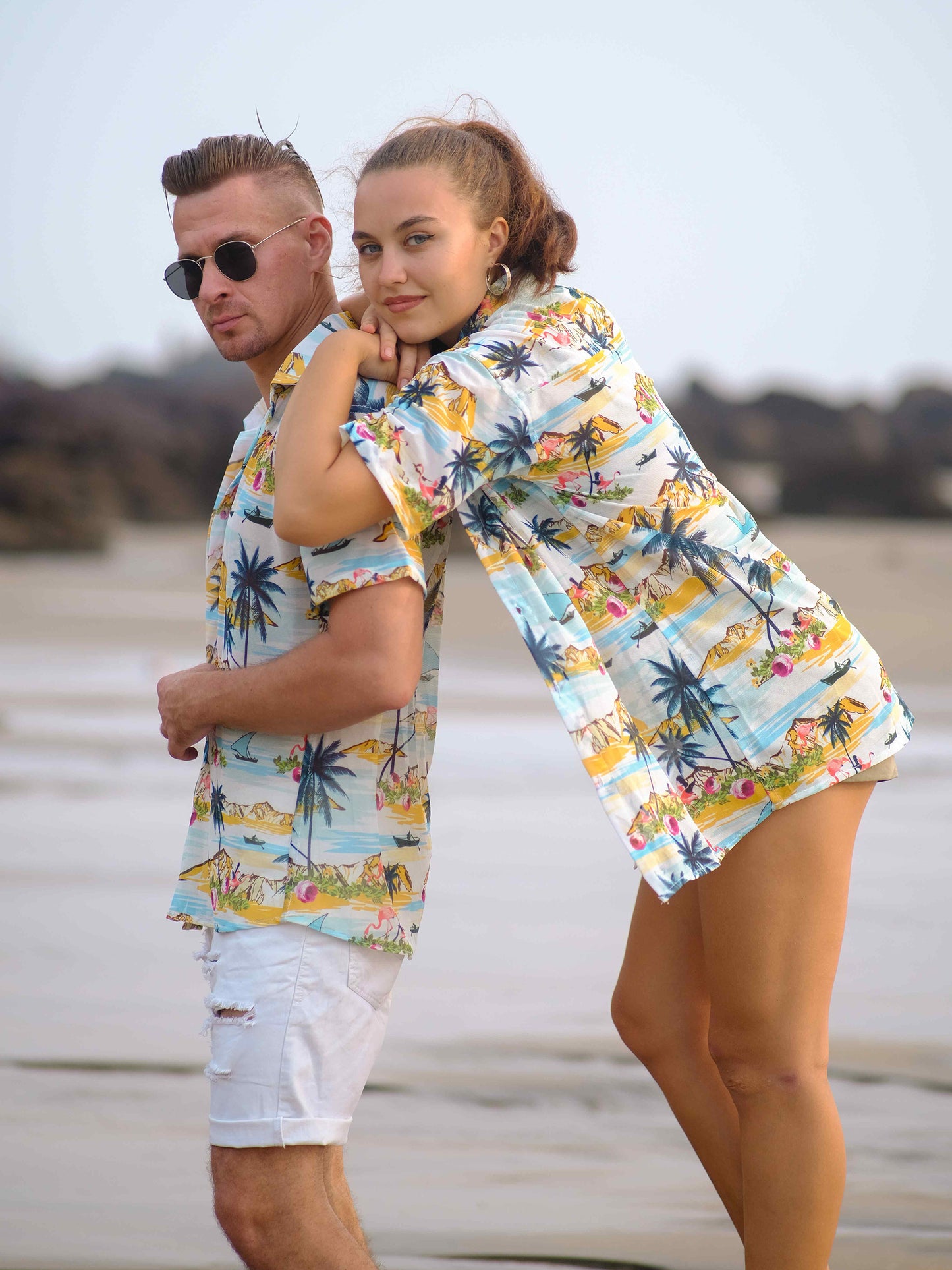 Women's Tropical Paradise Inspired Printed Goa Beach Shirt